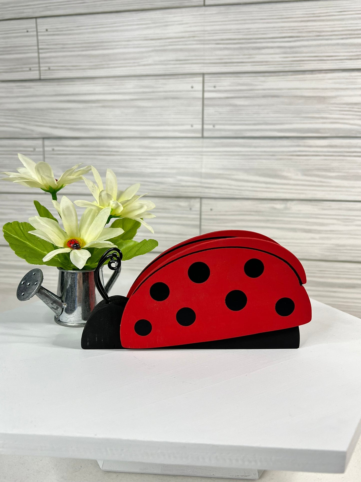Freestanding Wood Ladybug