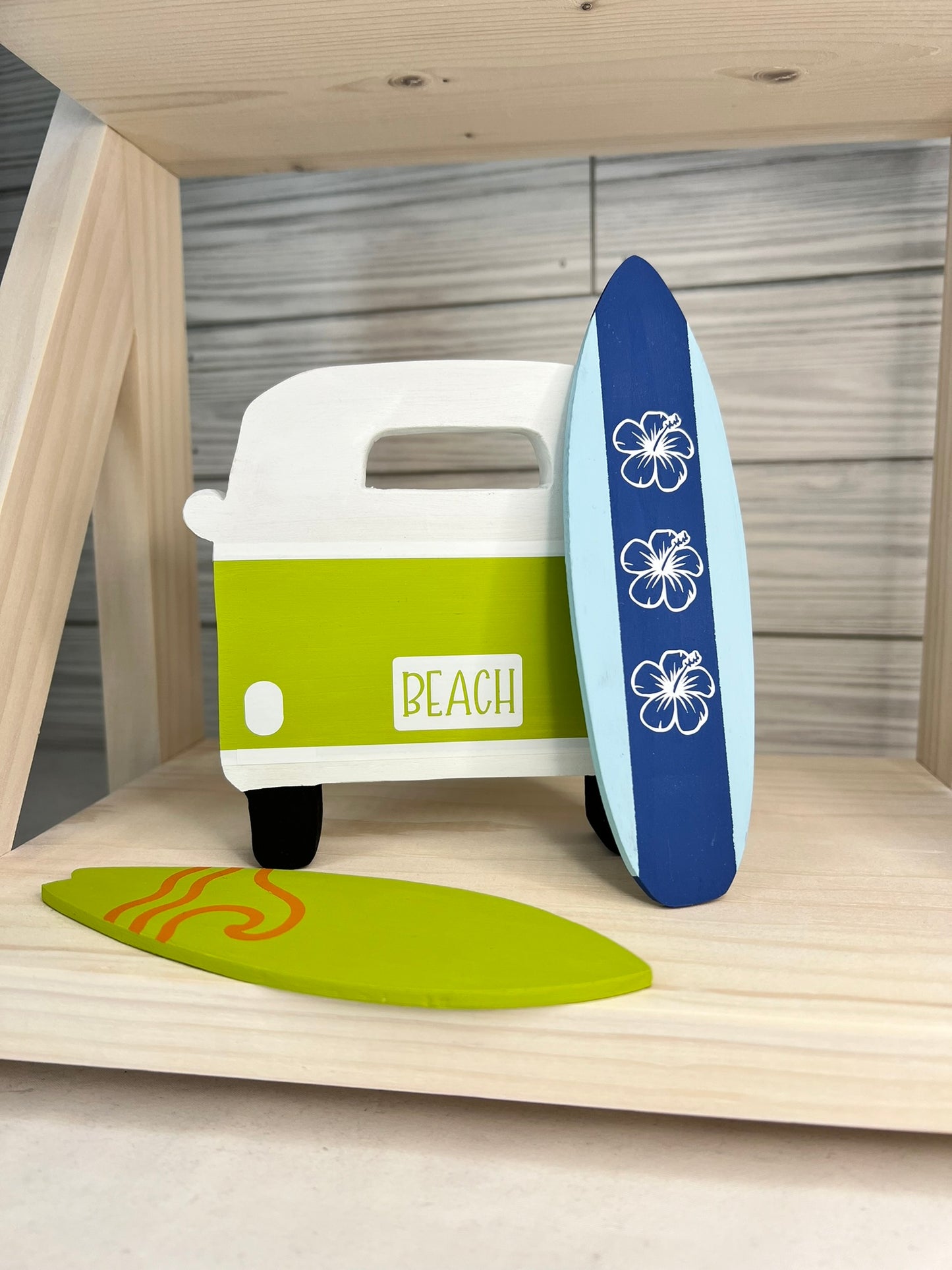 Retro Surf Bus with Surfboards