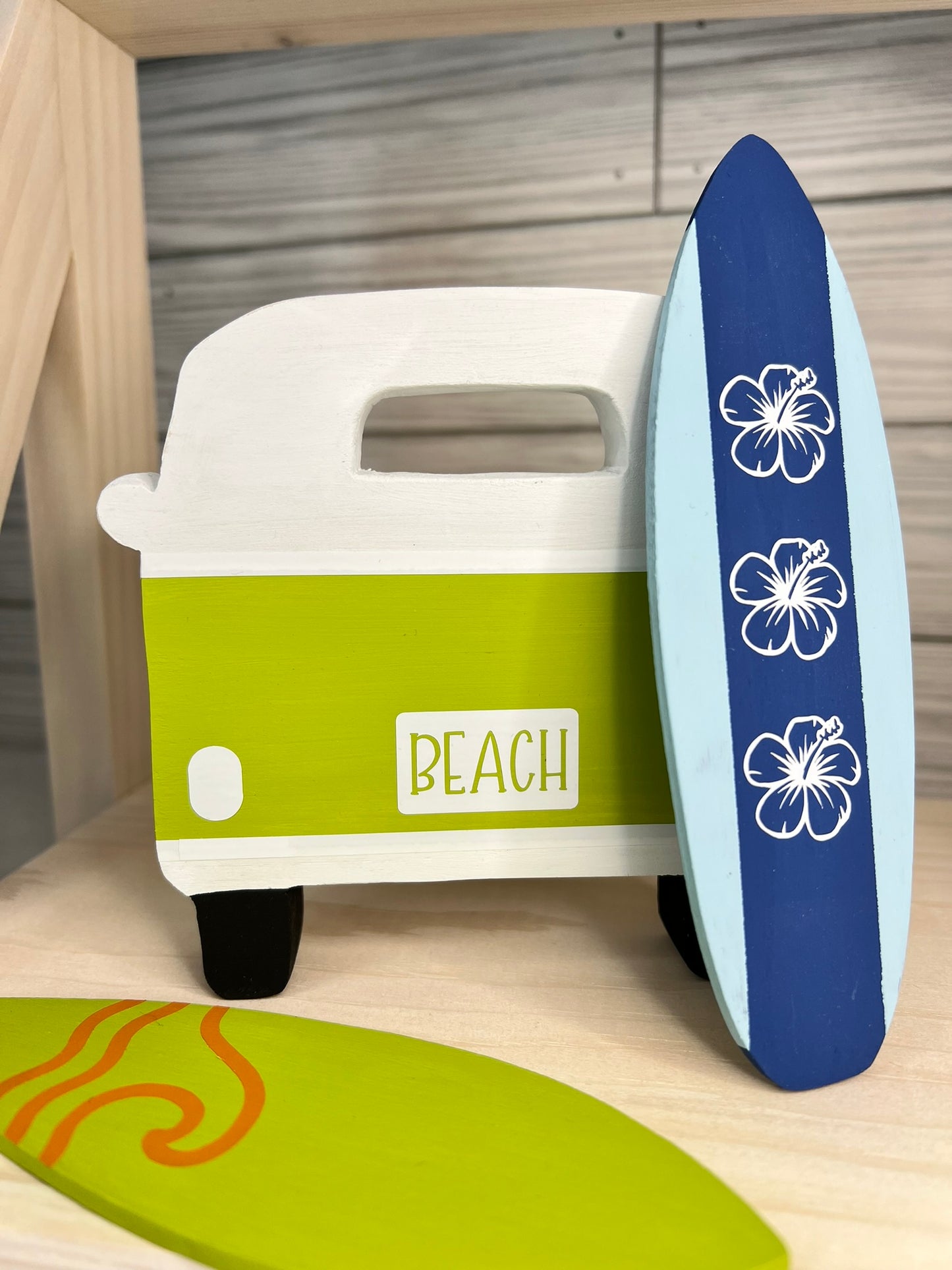 Retro Surf Bus with Surfboards