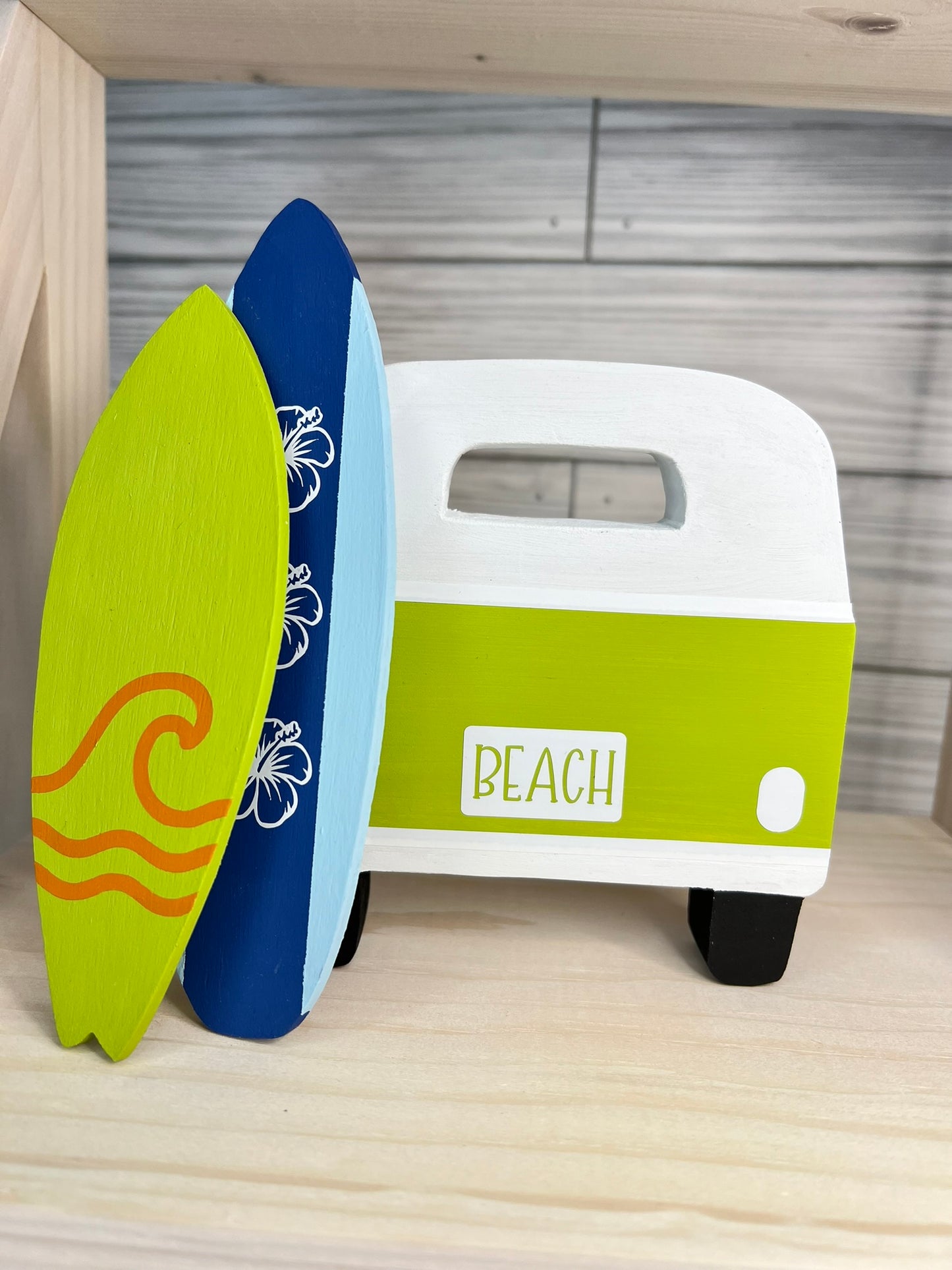 Retro Surf Bus with Surfboards