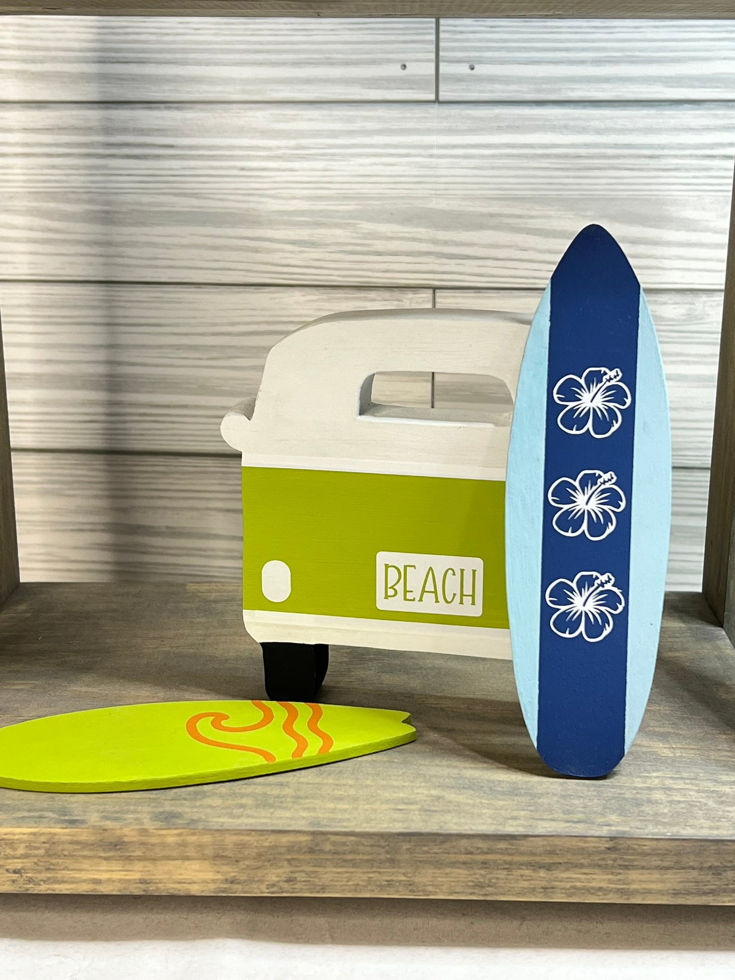 Retro Surf Bus with Surfboards