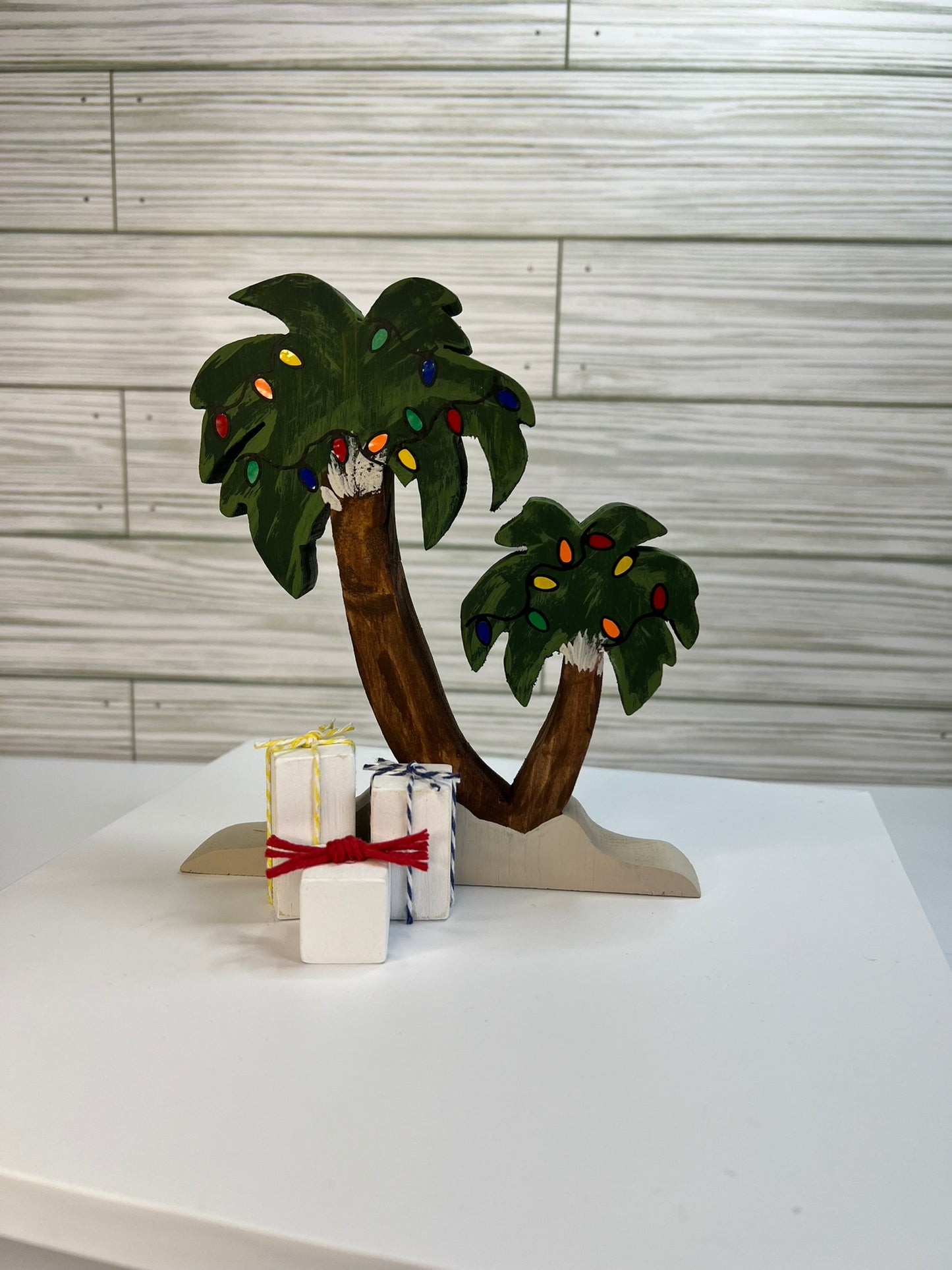 Christmas Wood Palm Trees