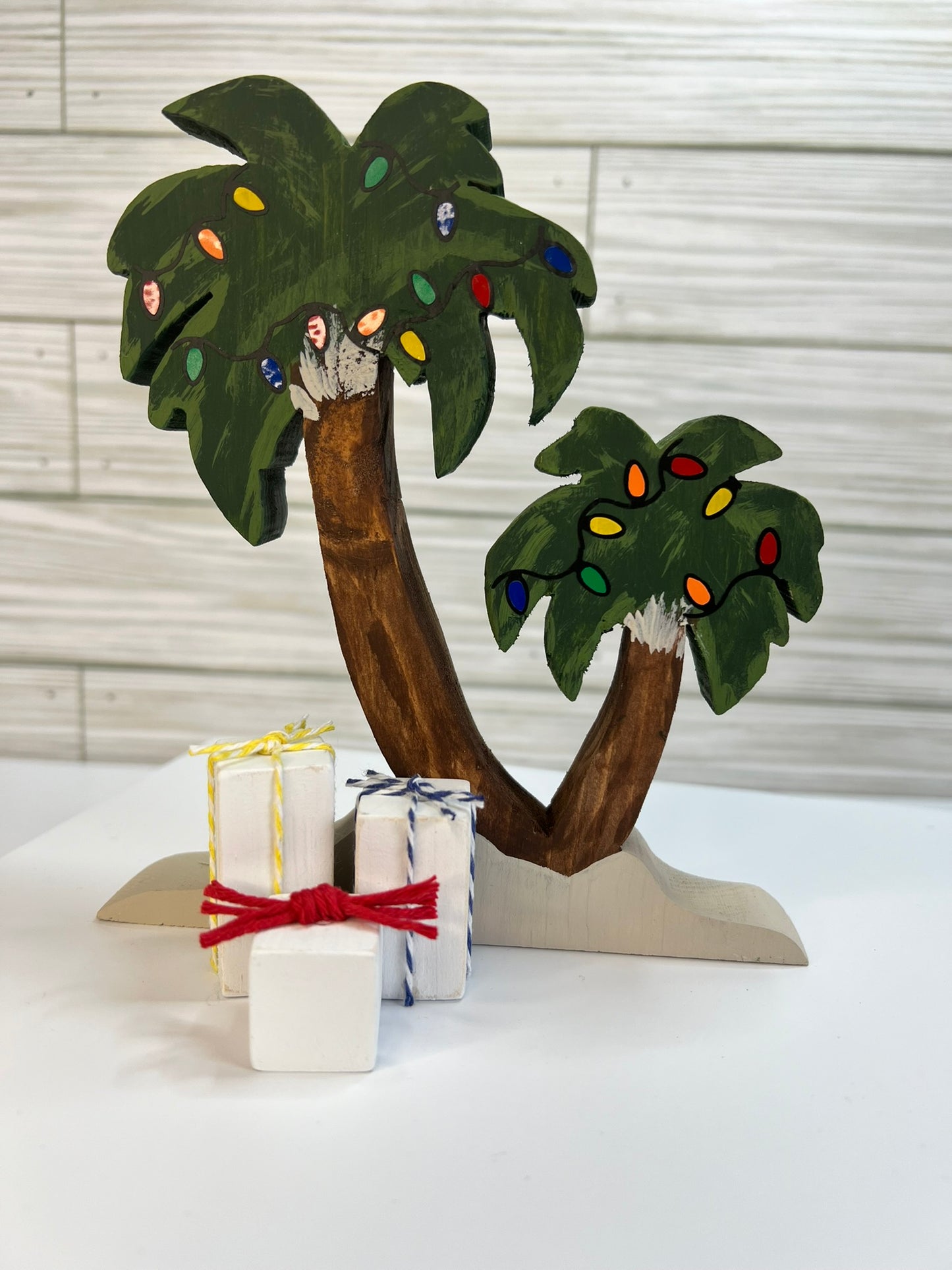 Christmas Wood Palm Trees
