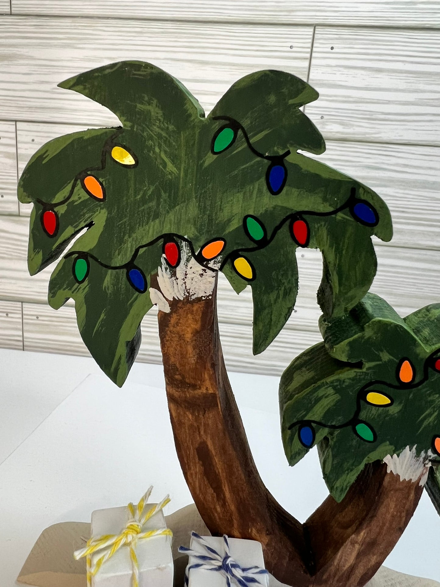 Christmas Wood Palm Trees