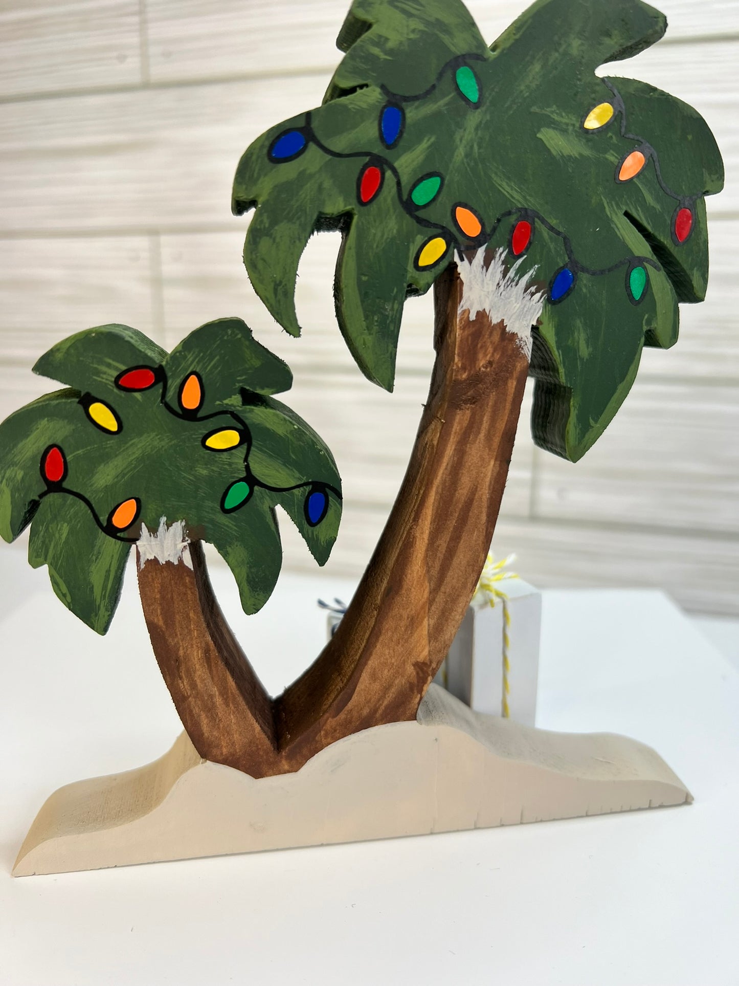 Christmas Wood Palm Trees