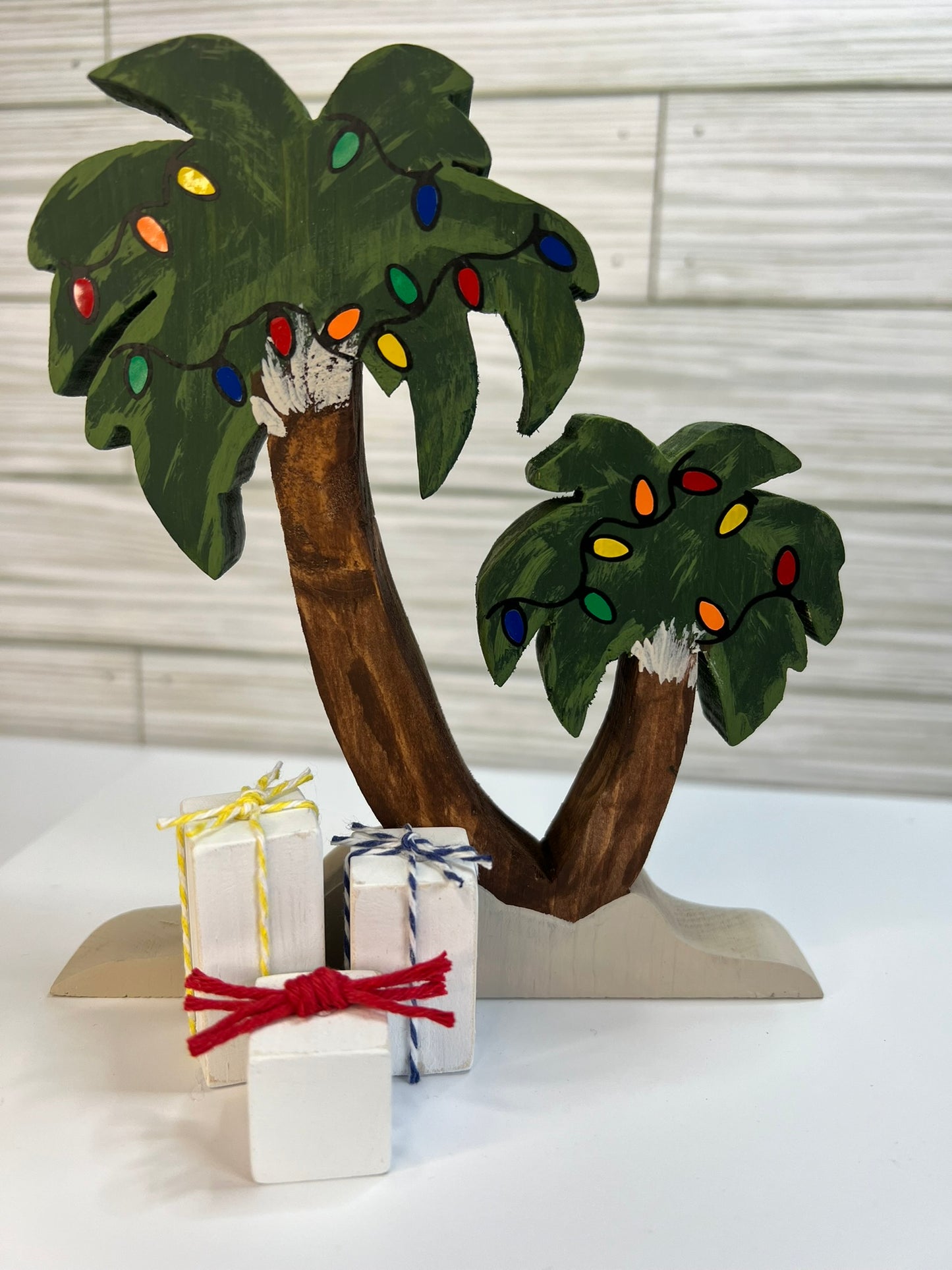 Christmas Wood Palm Trees