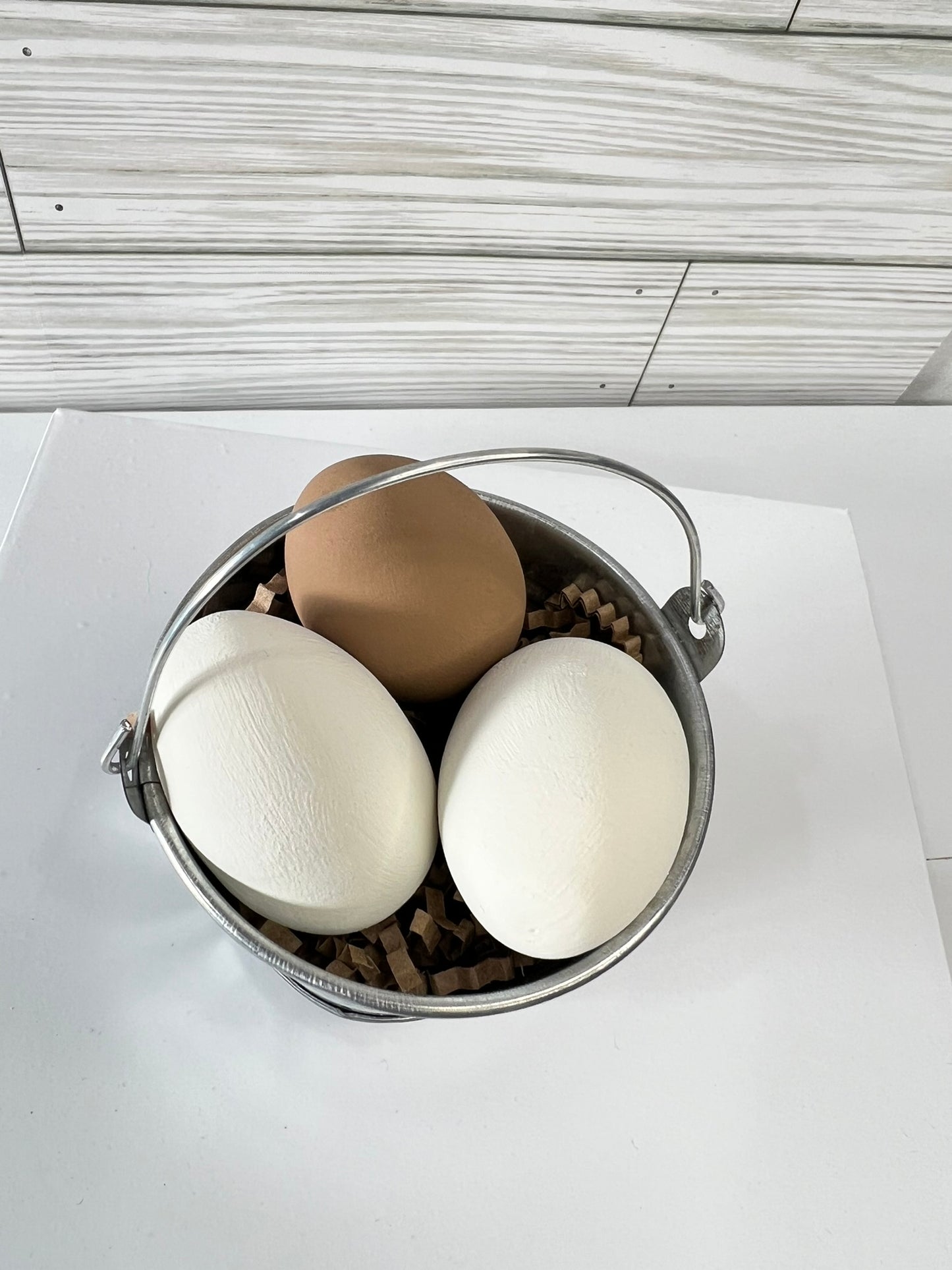 Farm Fresh Eggs Mini Metal Bucket