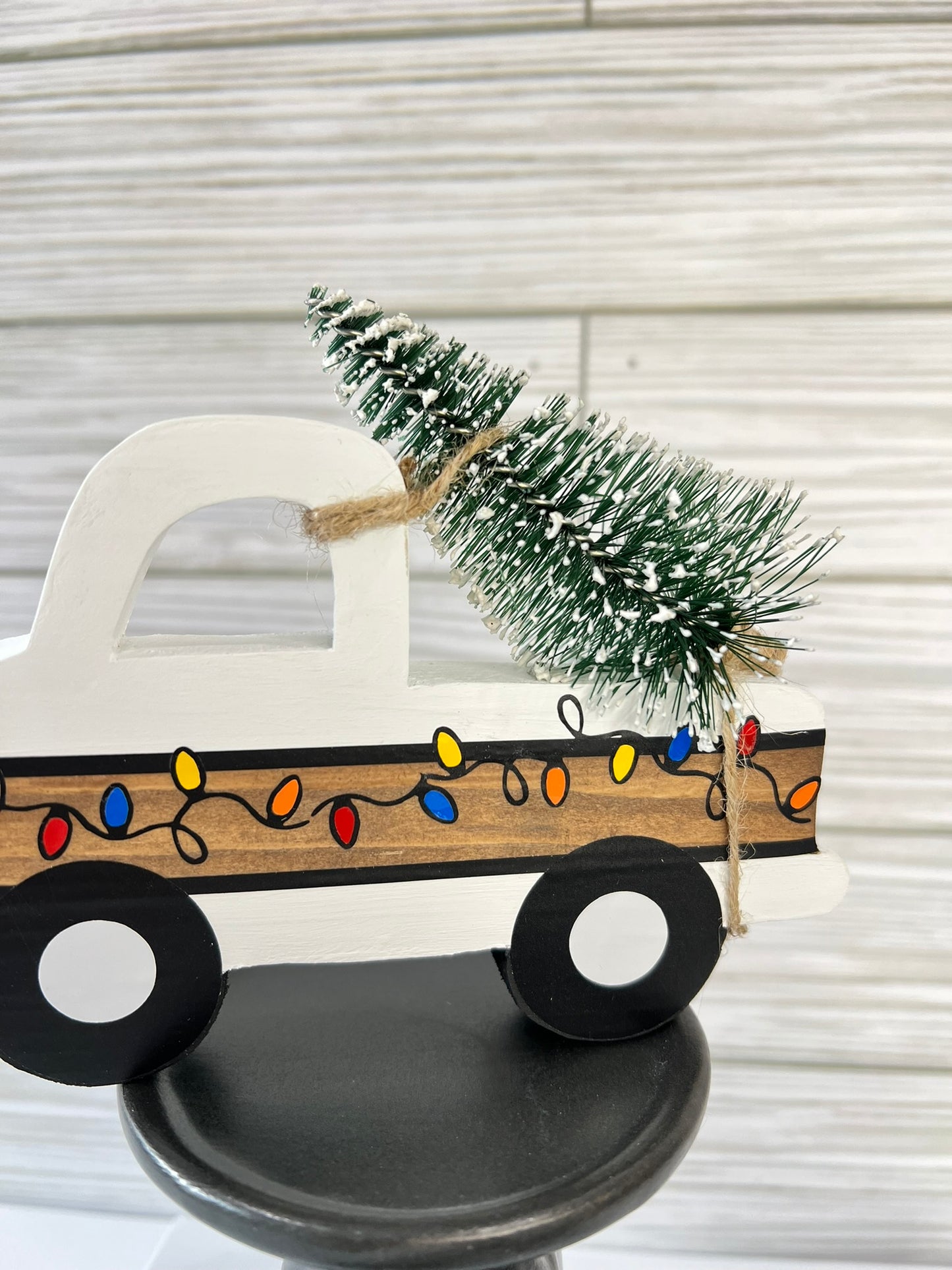Christmas Farm Truck with Vintage Camper