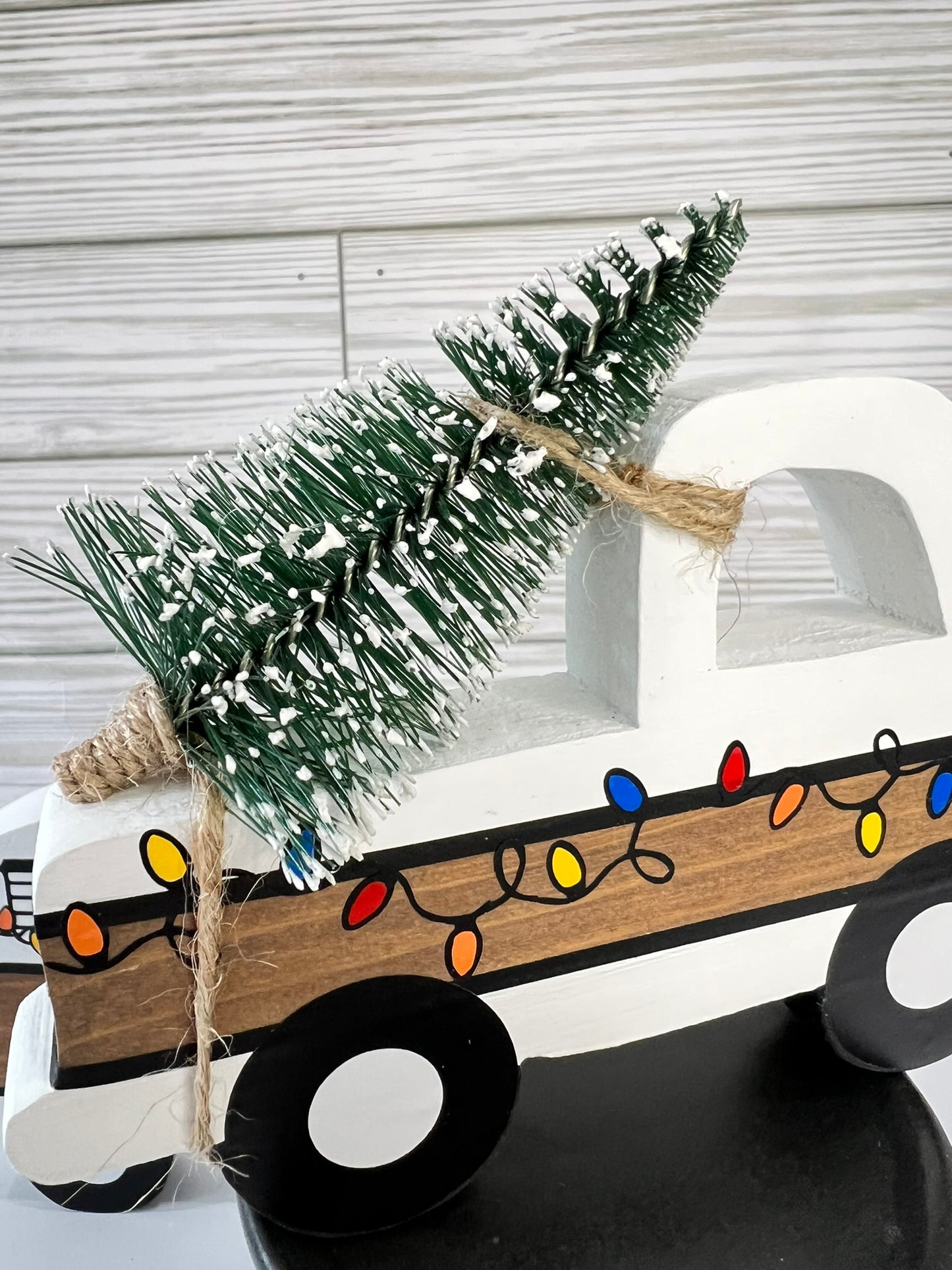 Christmas Farm Truck with Vintage Camper