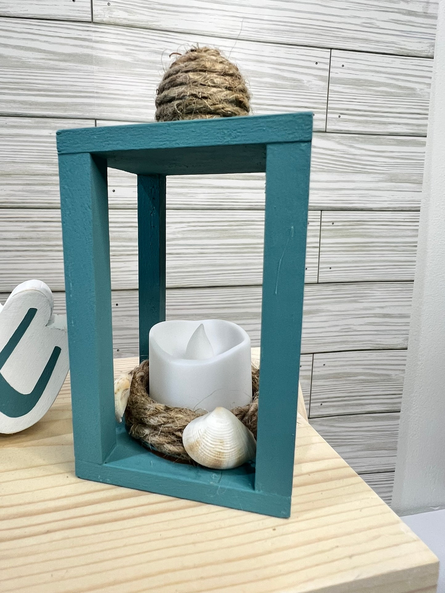 Seashell Mini Tea Light Lantern for Tiered Trays