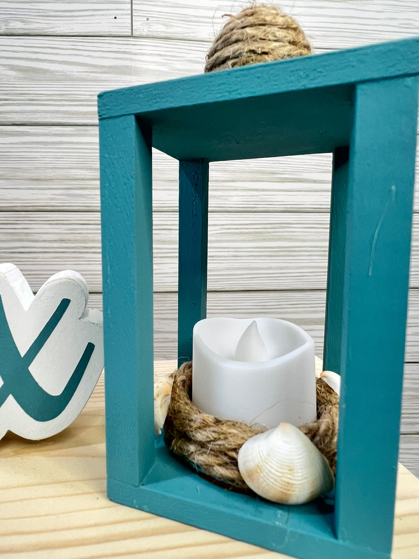 Seashell Mini Tea Light Lantern for Tiered Trays