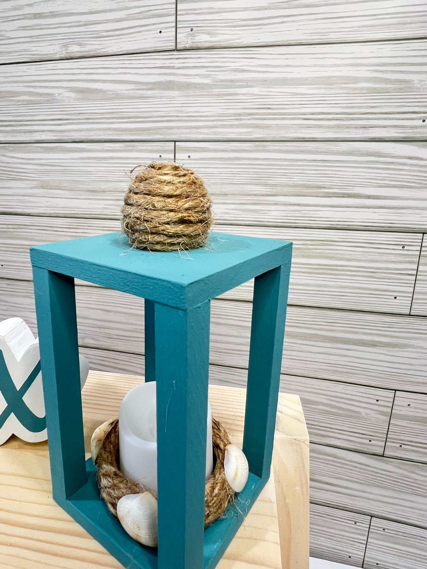 Seashell Mini Tea Light Lantern for Tiered Trays