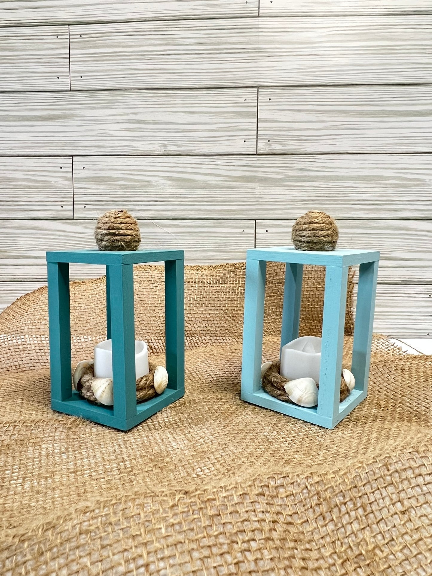 Seashell Mini Tea Light Lantern for Tiered Trays