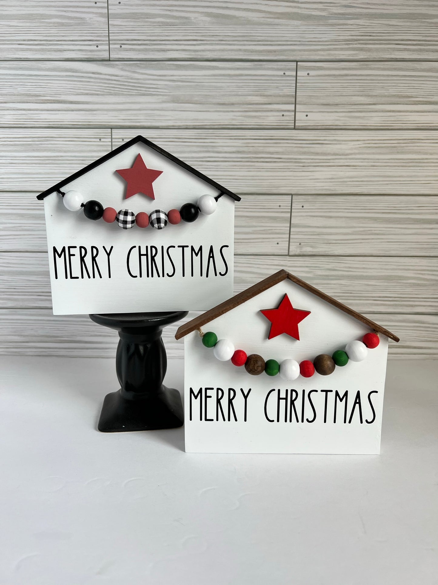 Merry Christmas House Shape Sign