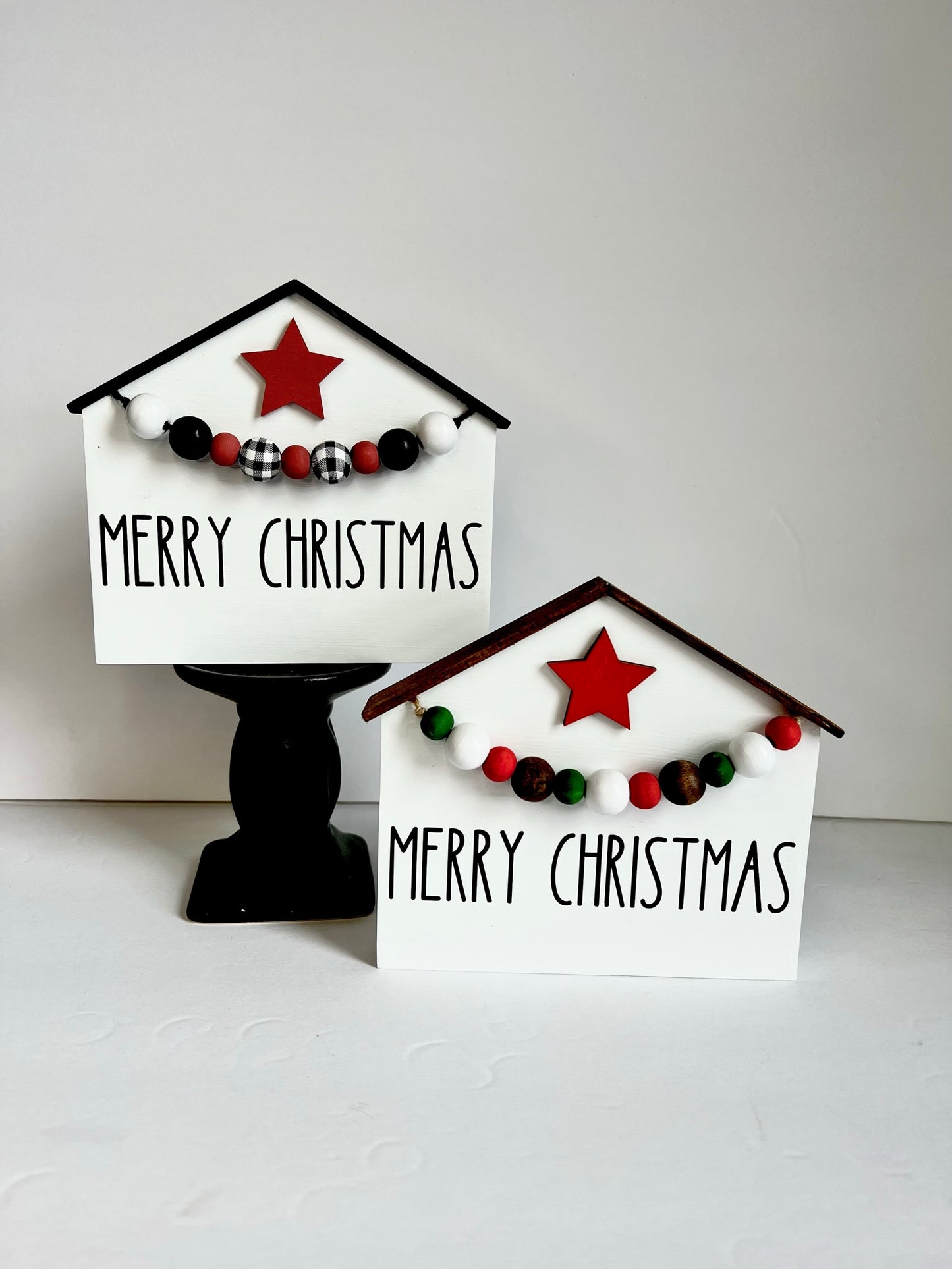 Merry Christmas House Shape Sign