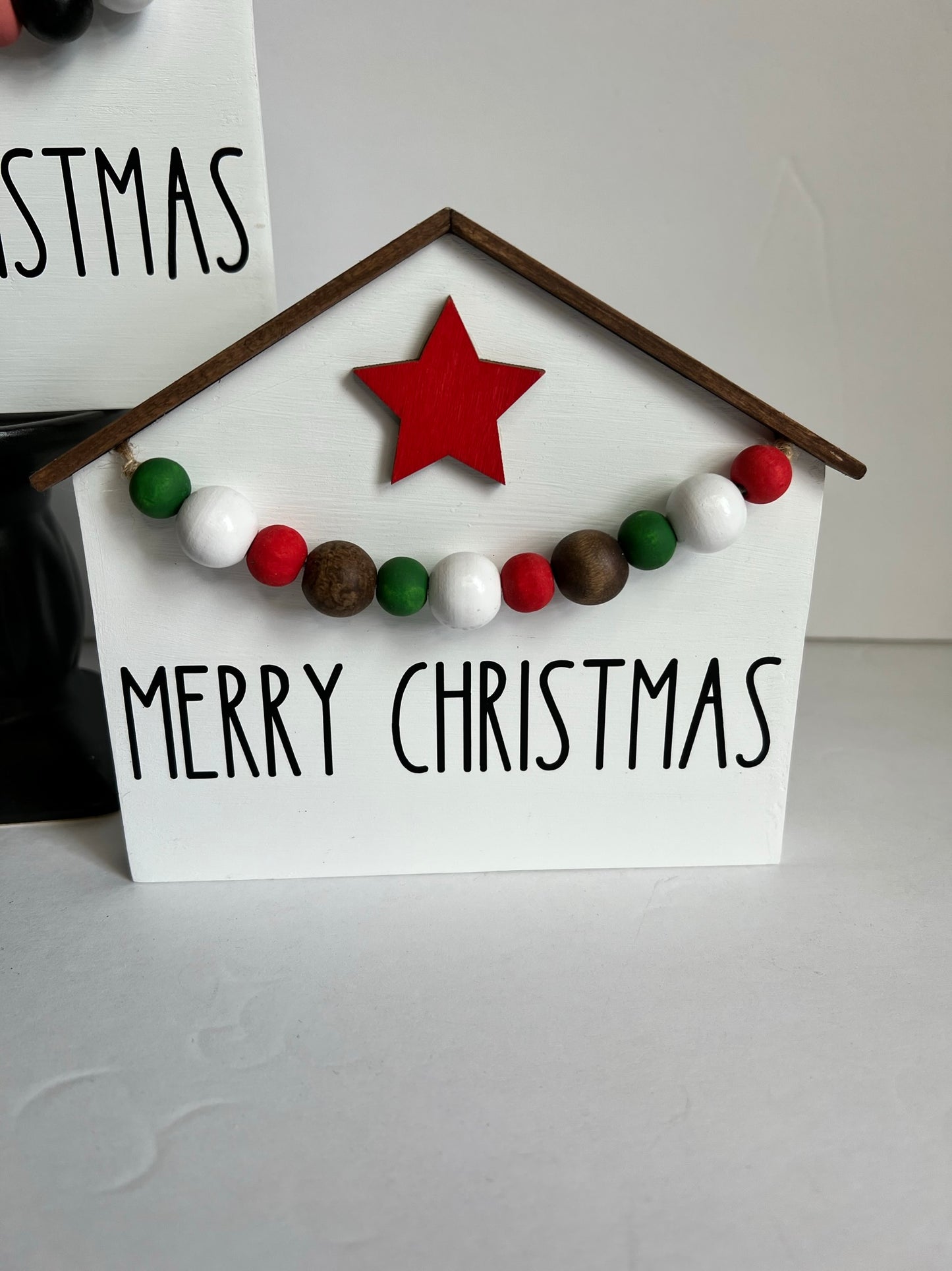 Merry Christmas House Shape Sign