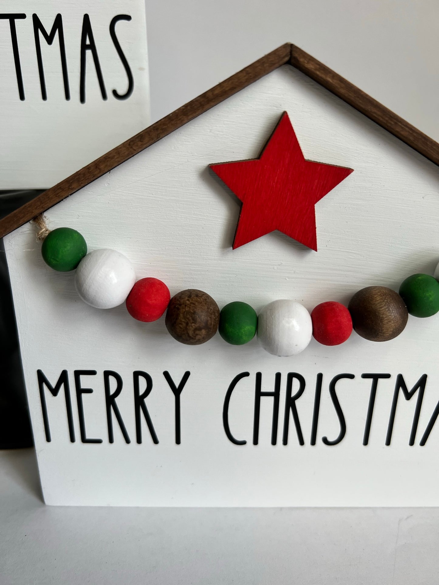Merry Christmas House Shape Sign