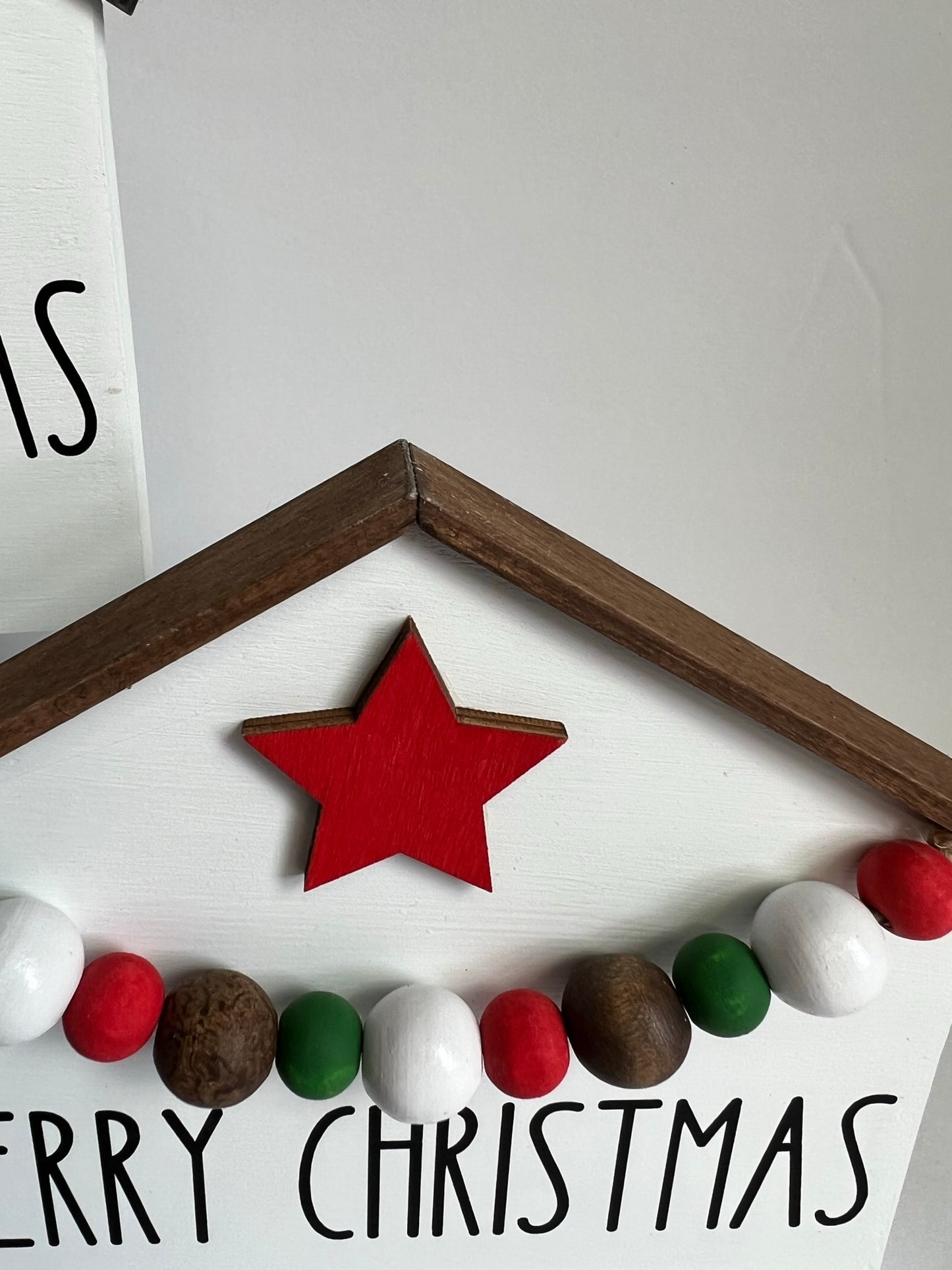 Merry Christmas House Shape Sign