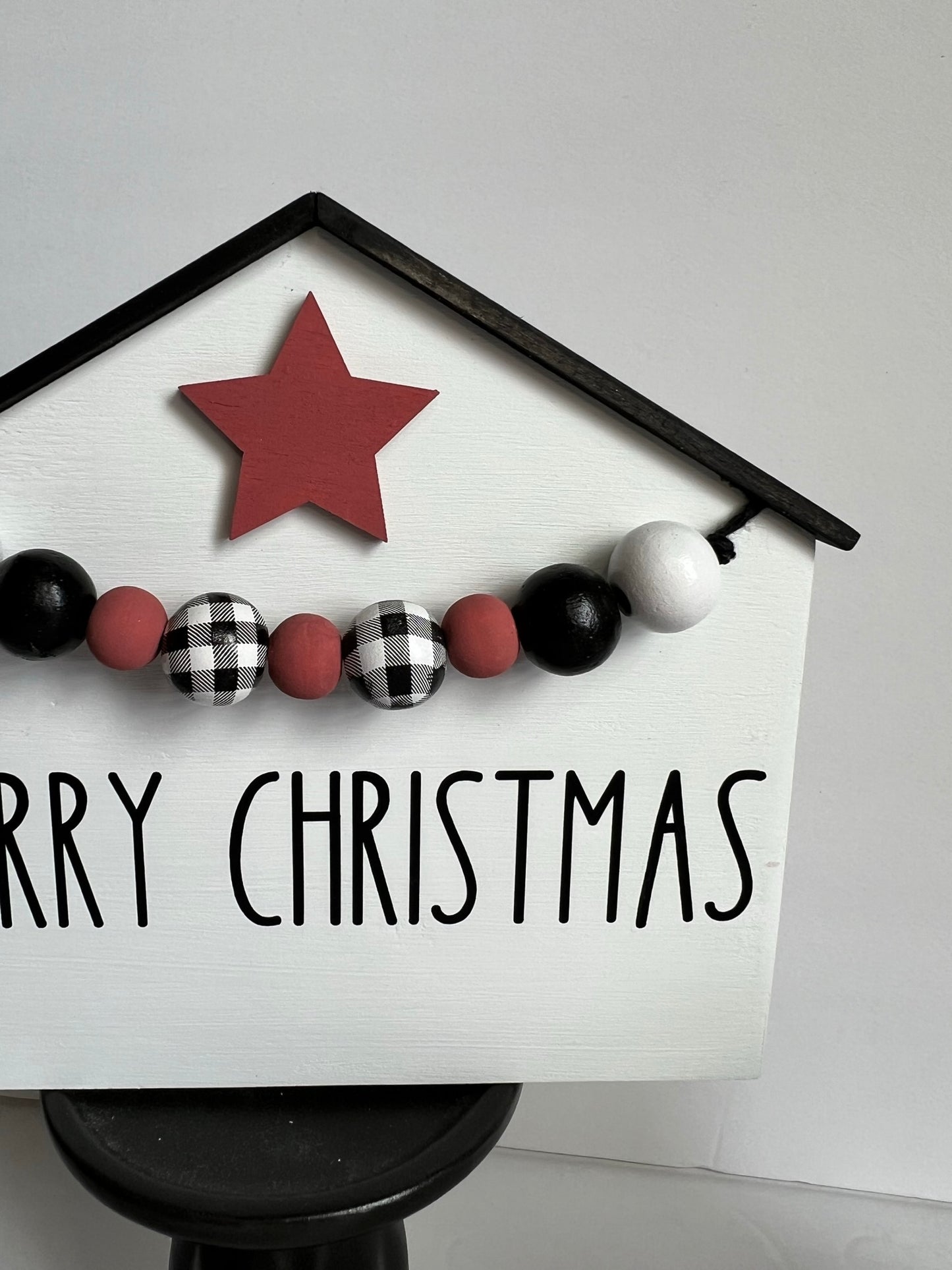 Merry Christmas House Shape Sign