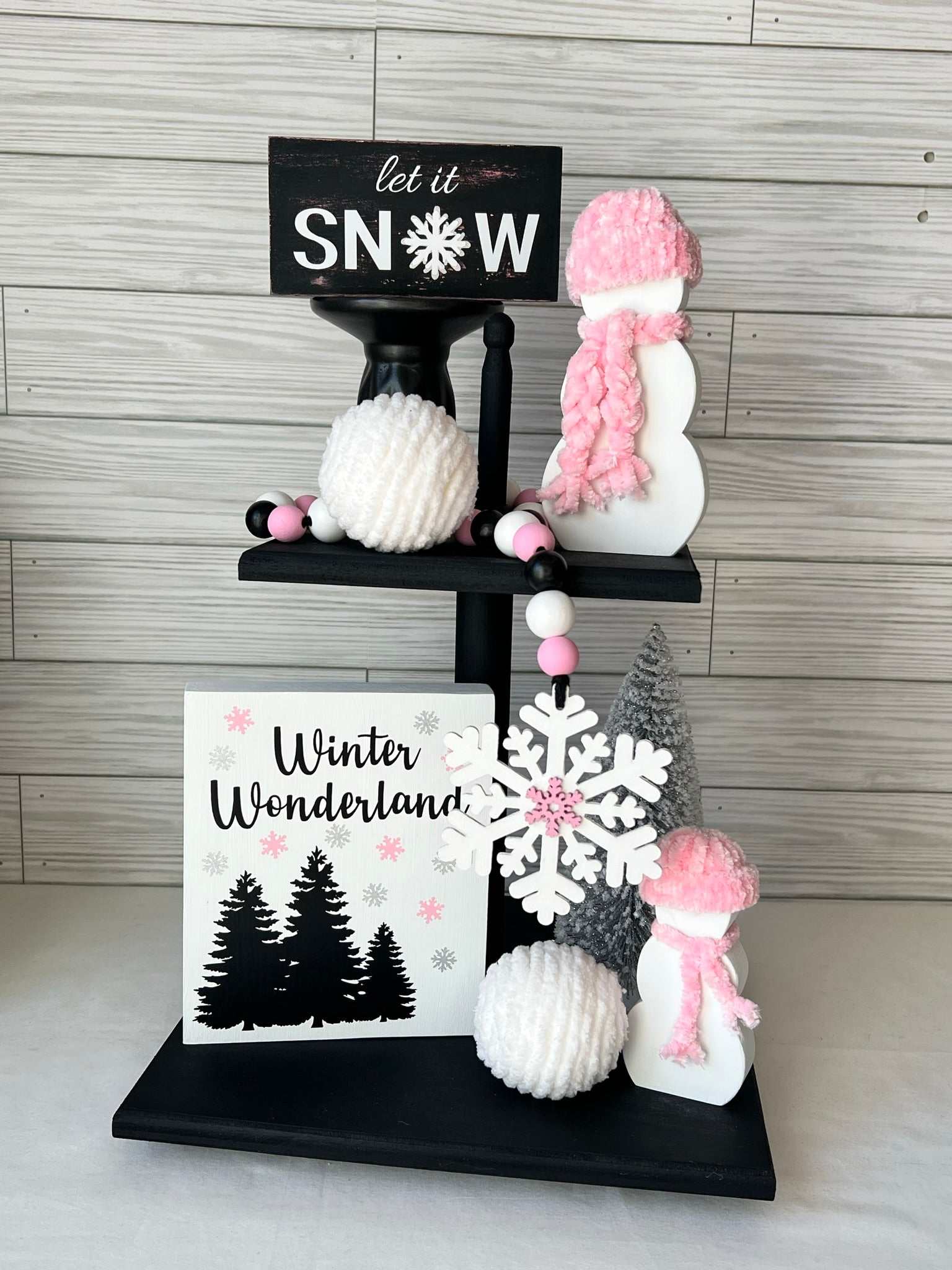 Winter Wonderland Tiered Tray Decor Bundle