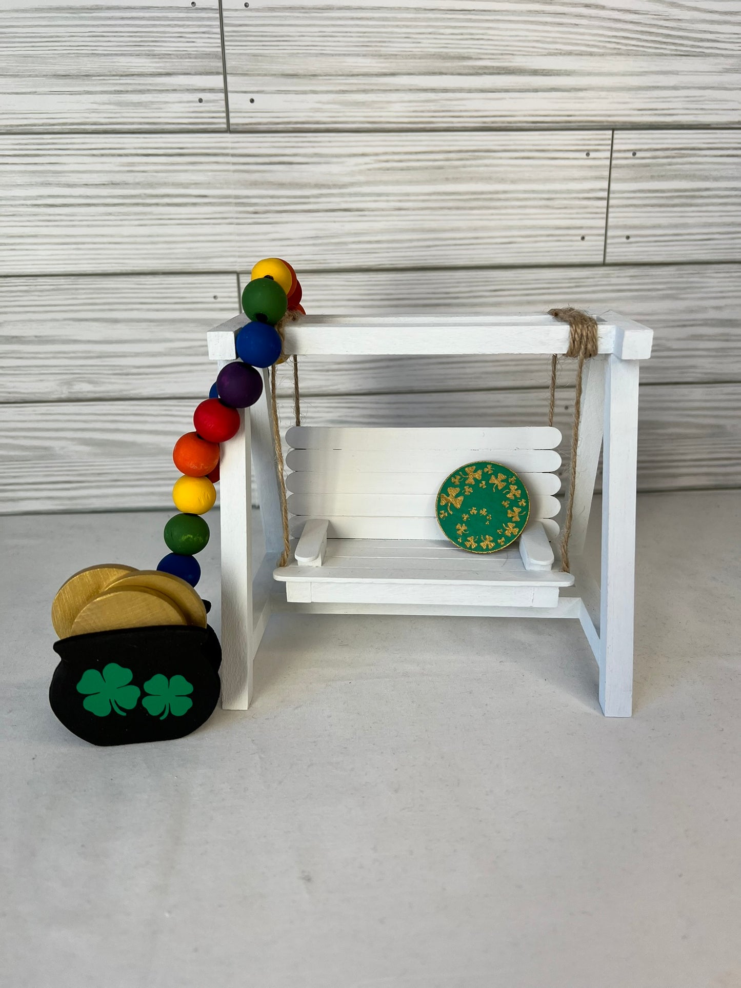 Decorative Set for Tiered Tray Porch Swing- Valentine's and St. Patrick's