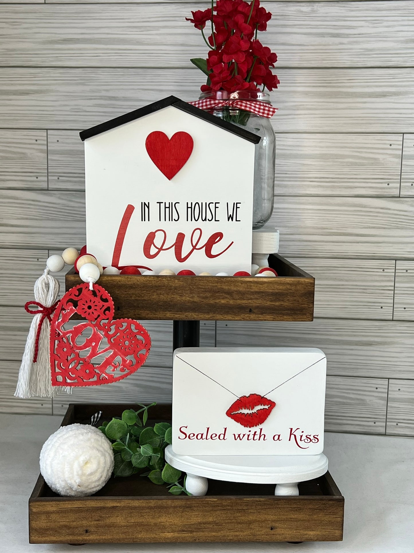 Valentine's LOVE Beaded Garland