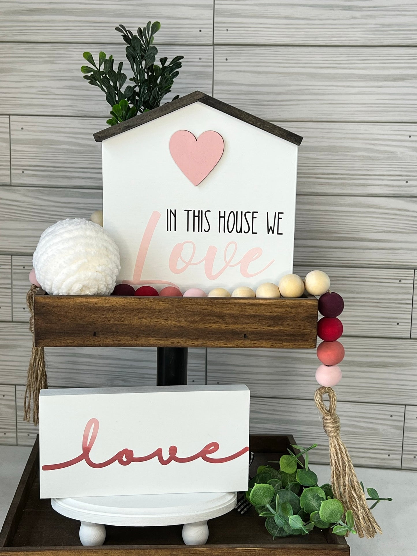 Ombre' Valentine's Day Beaded Garland