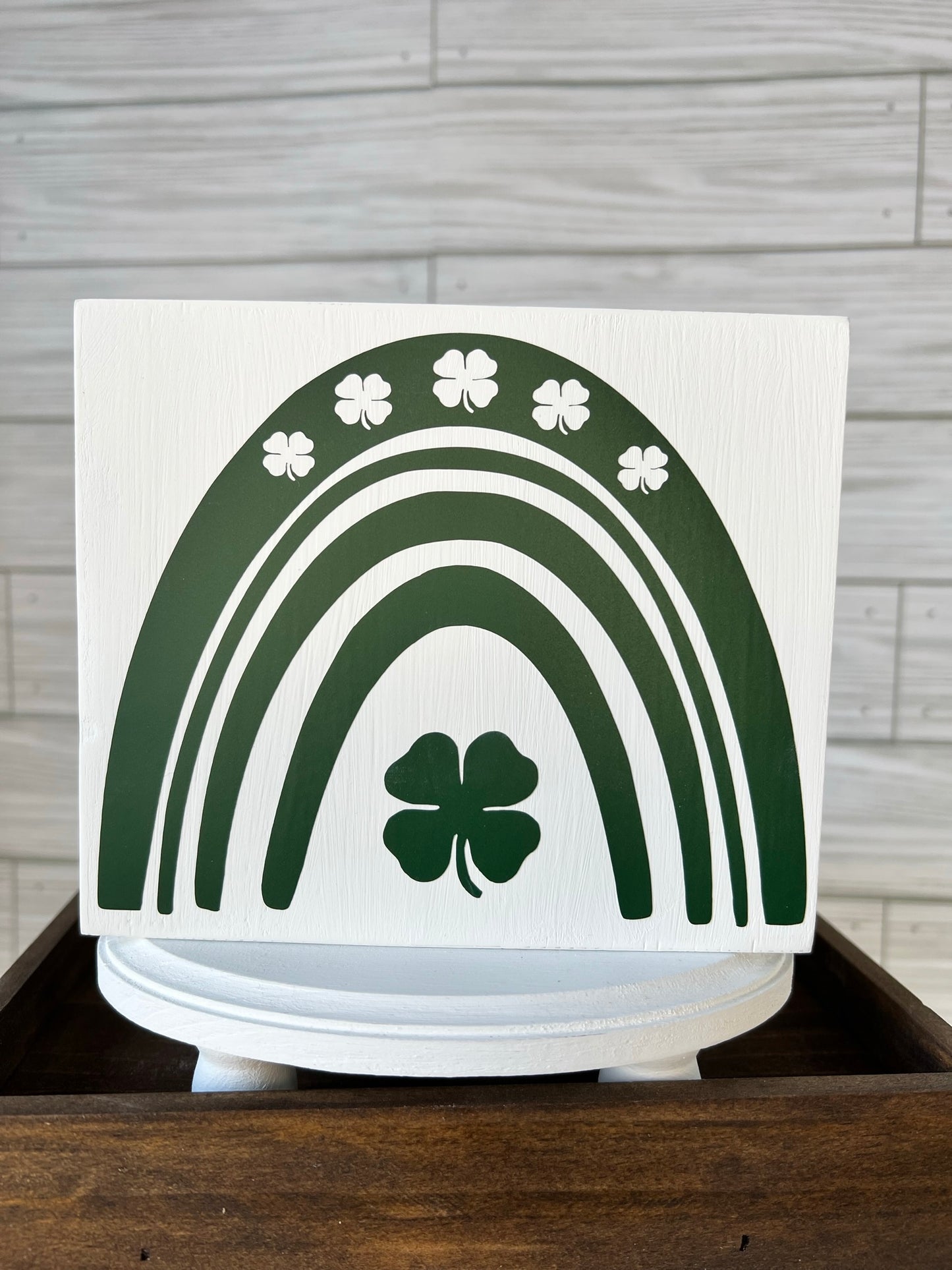 Boho Shamrock Rainbow Sign