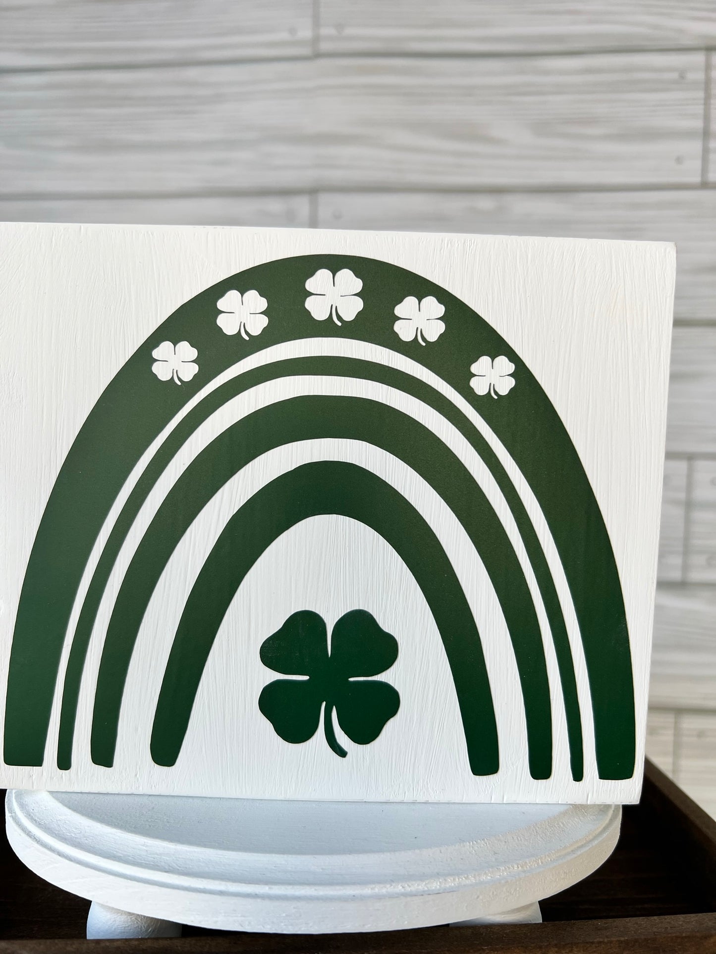 Boho Shamrock Rainbow Sign