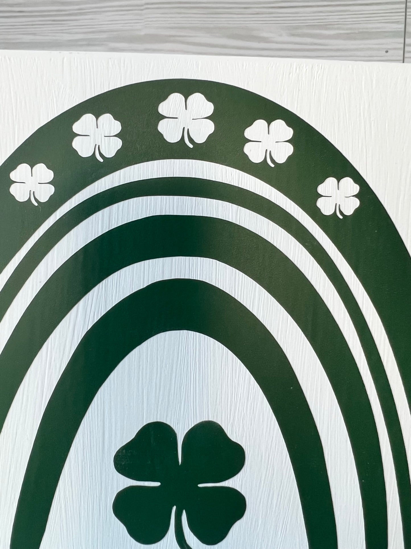 Boho Shamrock Rainbow Sign