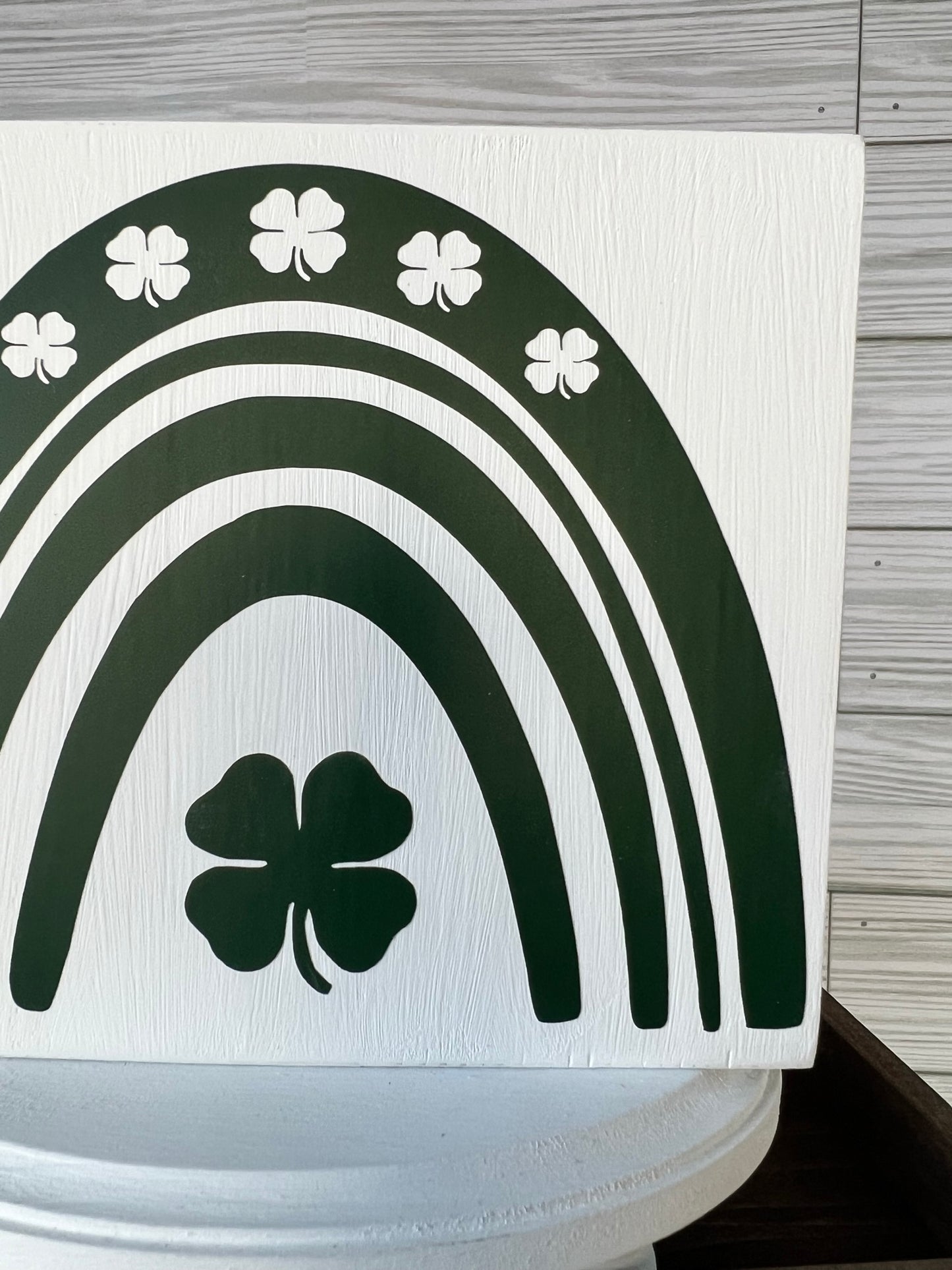 Boho Shamrock Rainbow Sign