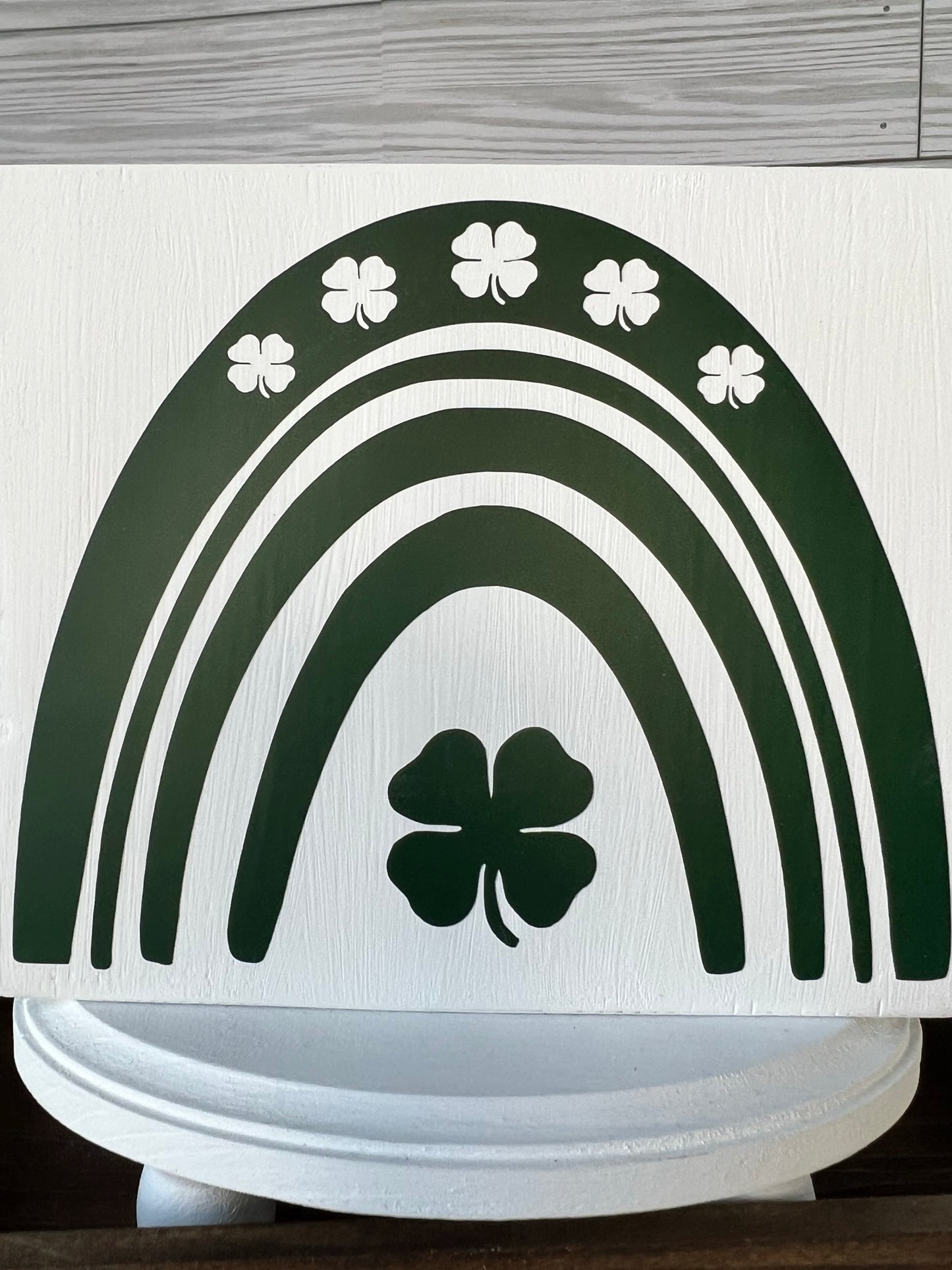Boho Shamrock Rainbow Sign