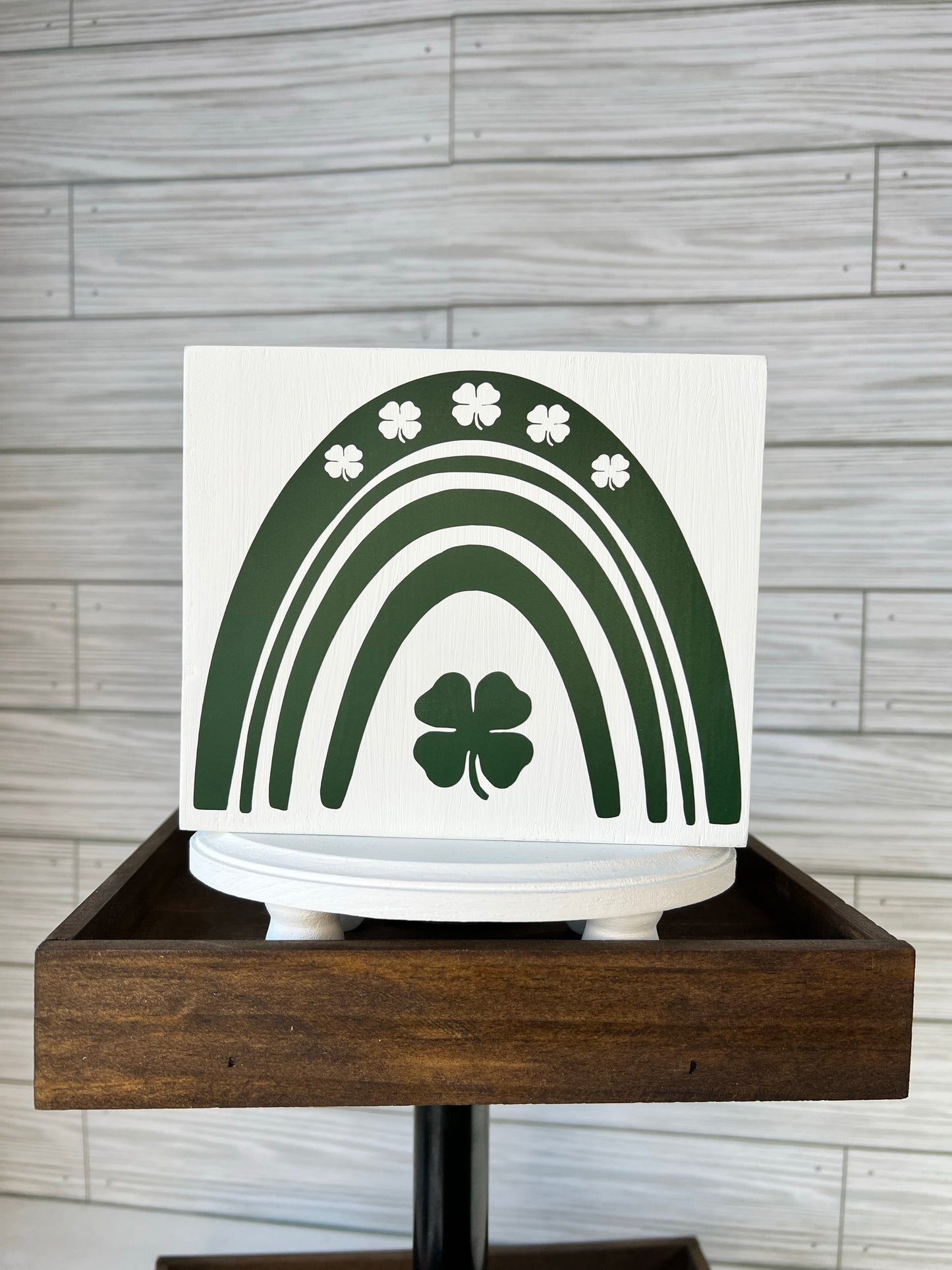 Boho Shamrock Rainbow Sign