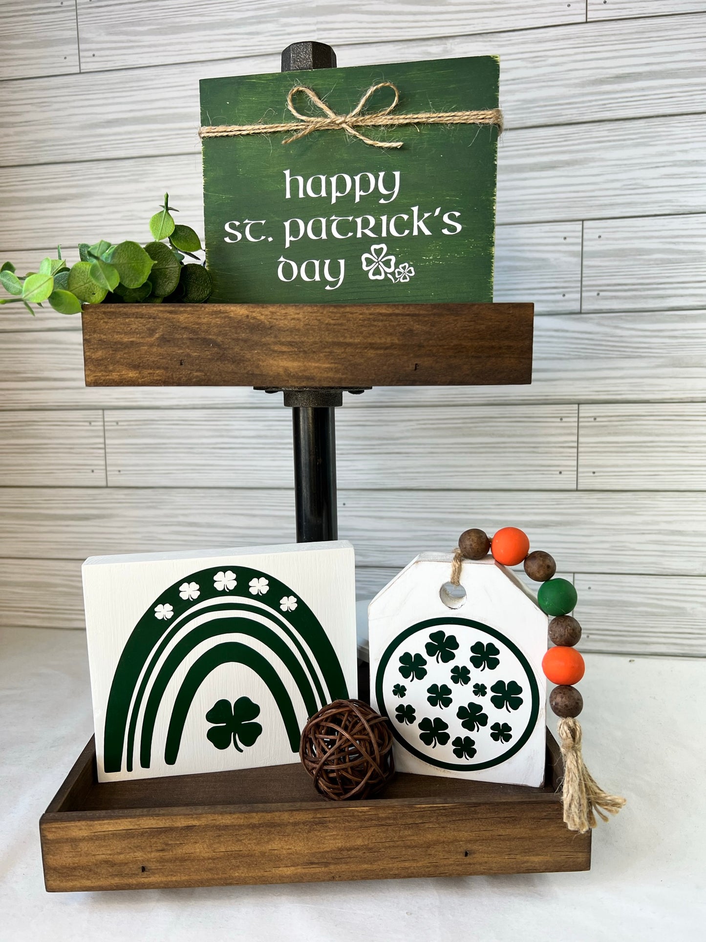 Boho Shamrock Rainbow Sign