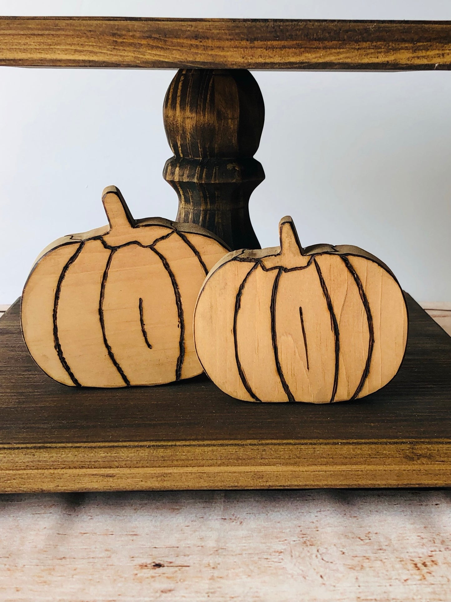 Natural Pumpkin Tray Sitters