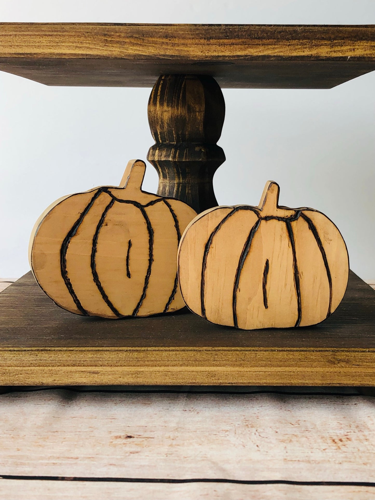 Natural Pumpkin Tray Sitters