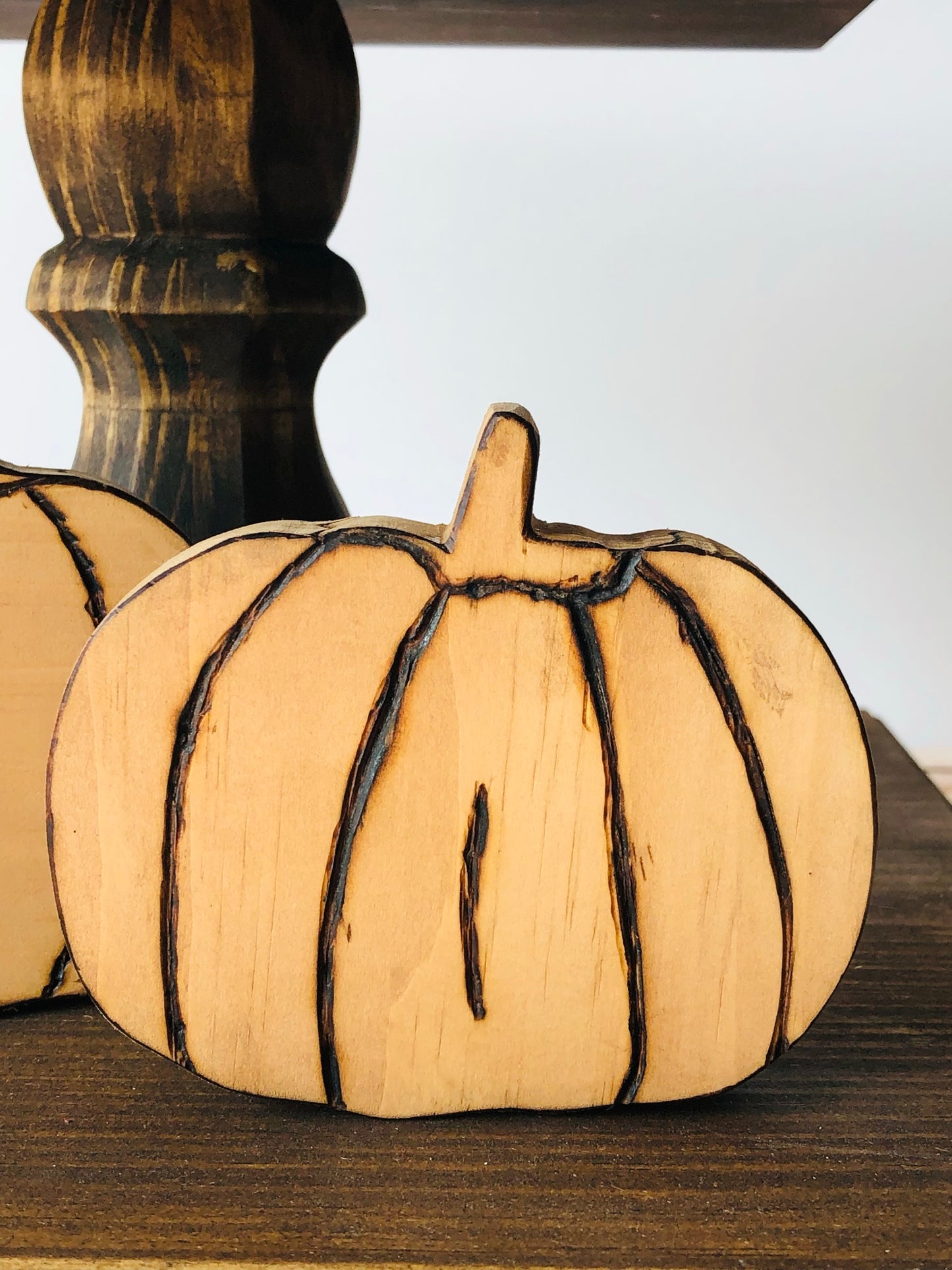 Natural Pumpkin Tray Sitters
