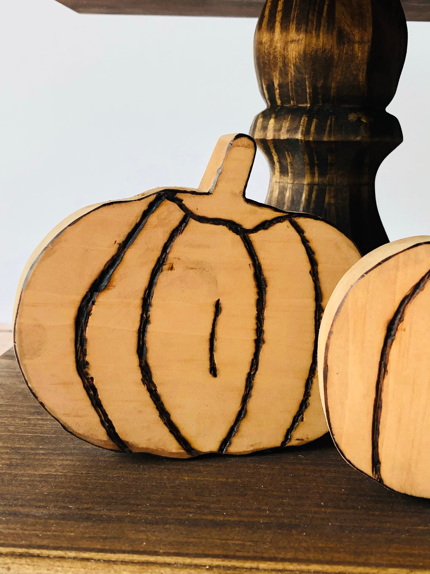 Natural Pumpkin Tray Sitters