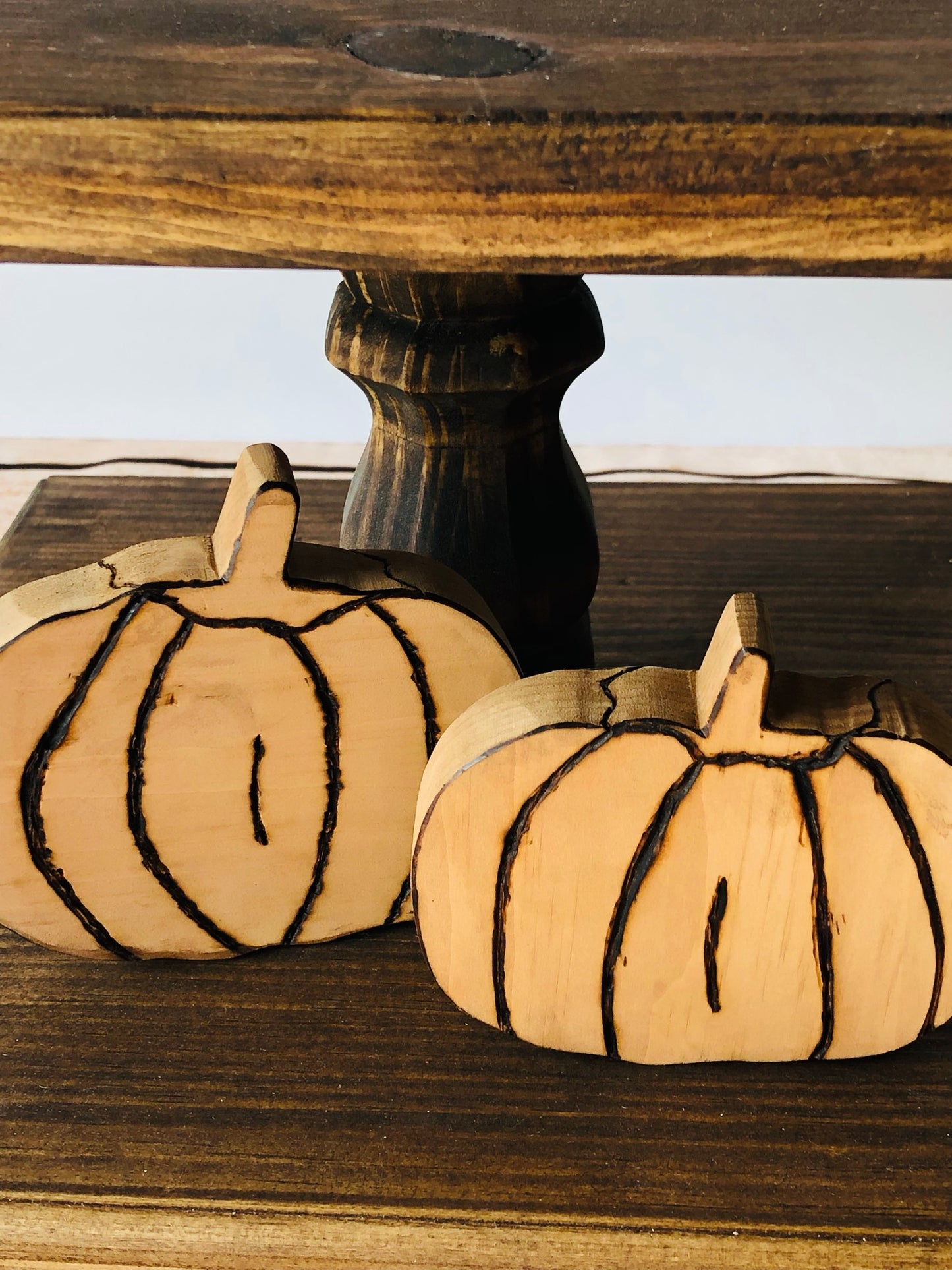Natural Pumpkin Tray Sitters