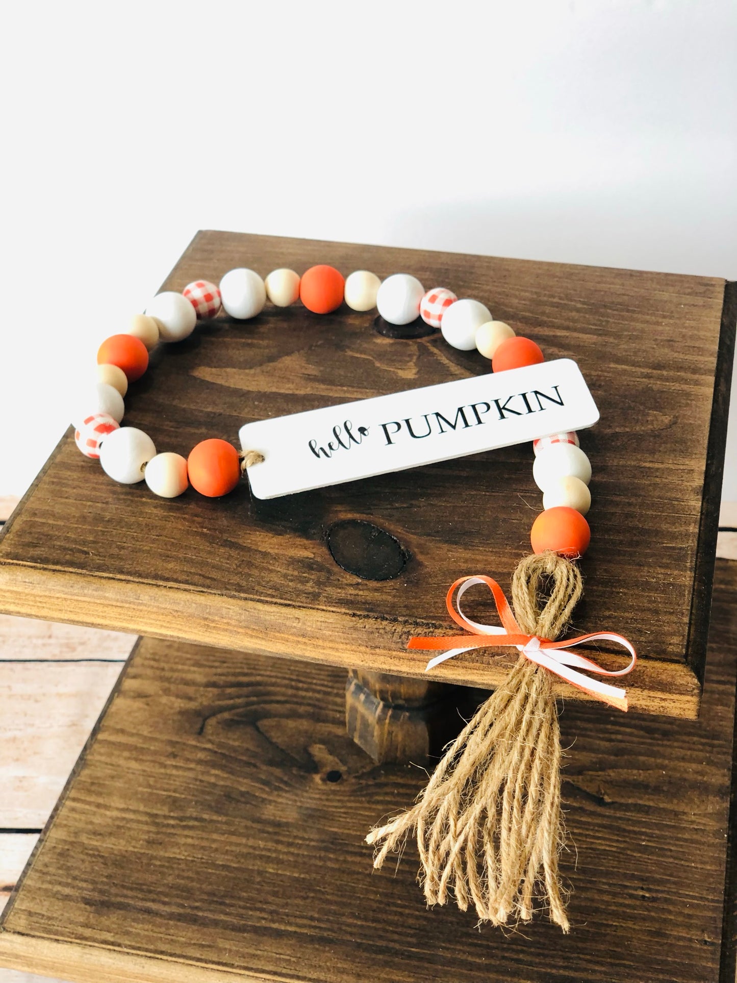 Hello Pumpkin Beaded Garland