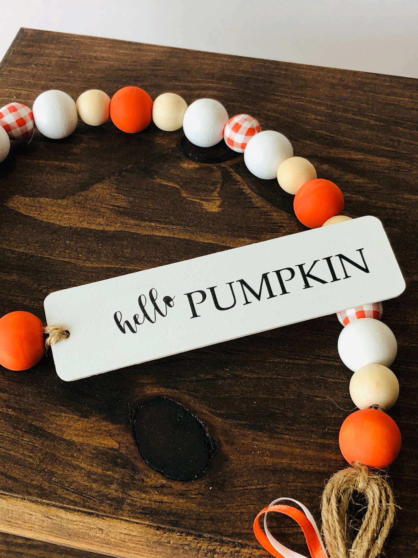 Hello Pumpkin Beaded Garland