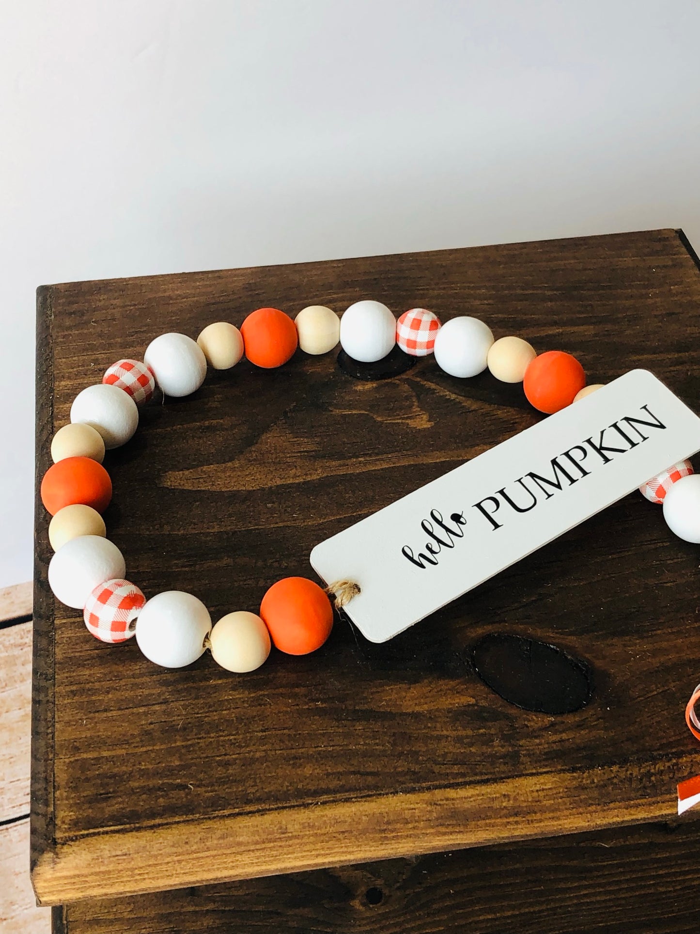 Hello Pumpkin Beaded Garland