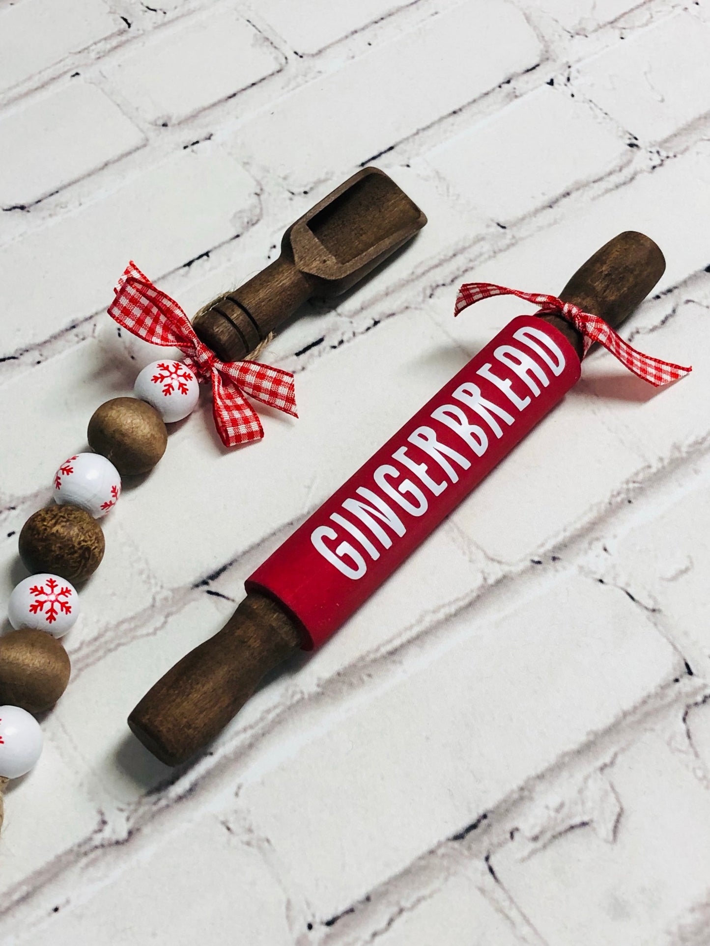 Gingerbread Mini Rolling Pin and Scoop Set