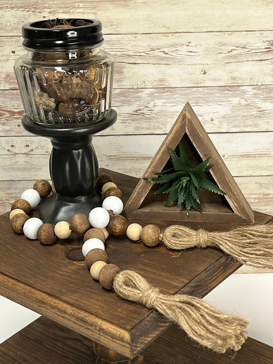 Natural Wood Beaded Garland