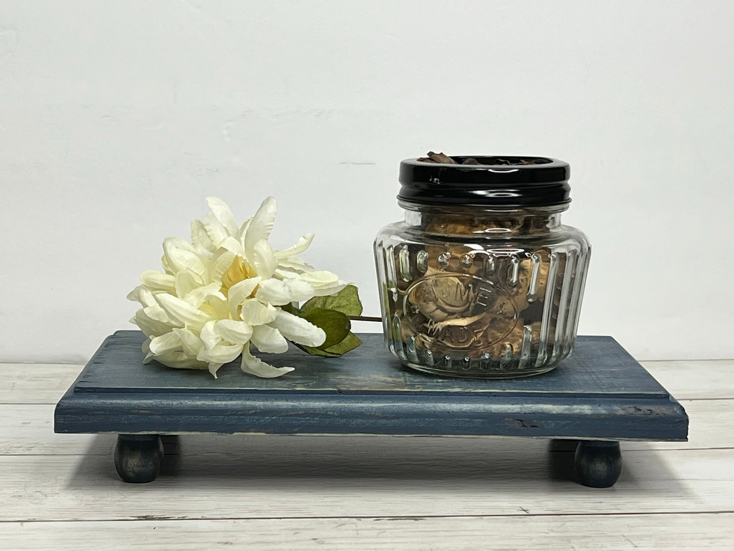 Small Worn Navy Counter Riser