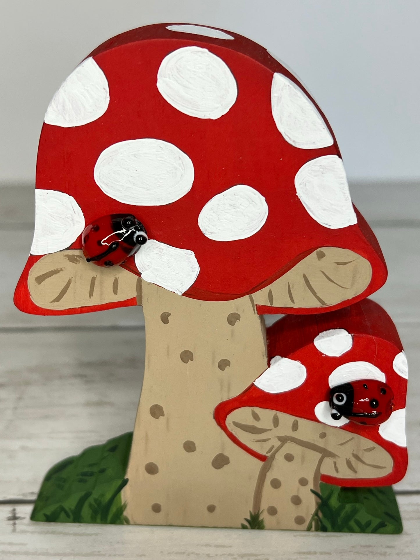LadyBug Gnome Tiered Tray Set