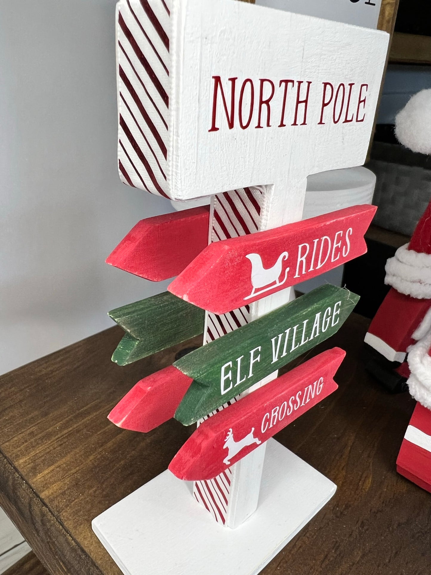 North Pole Crossing Post Sign