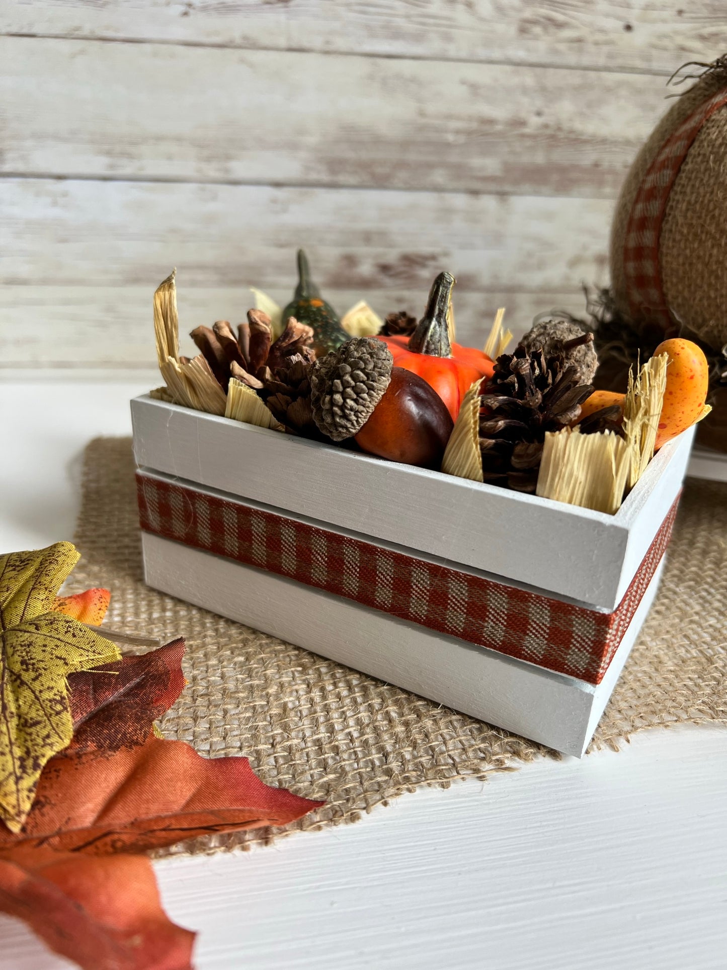 Fall Harvest Mini Wood Crate