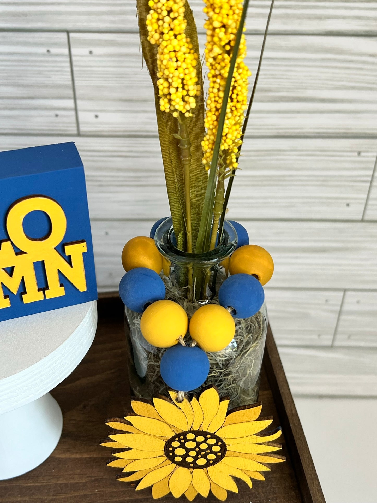 Hello Autumn Sign and Sunflower Jar Set