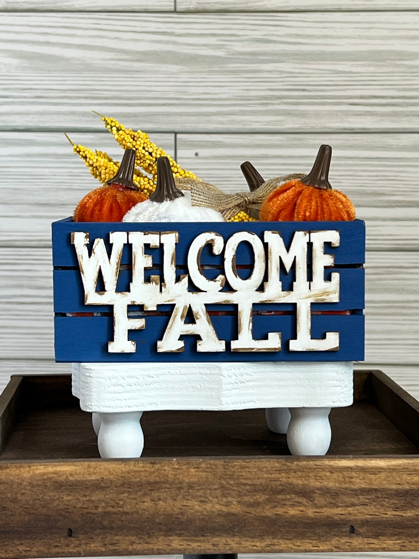 Welcome Fall Mini Wood Crate